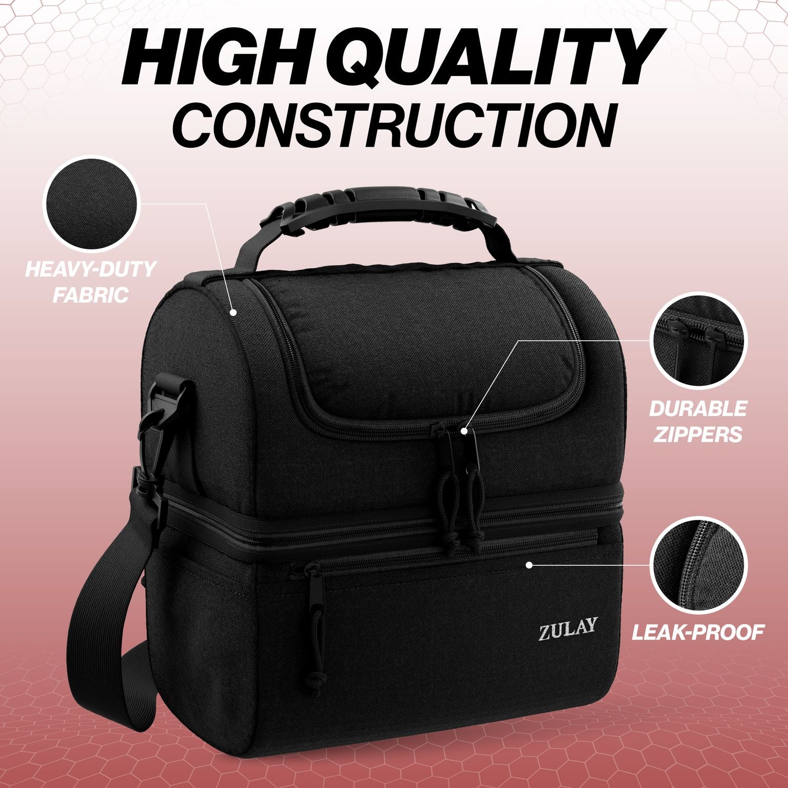 Leak proof insulated lunch bag