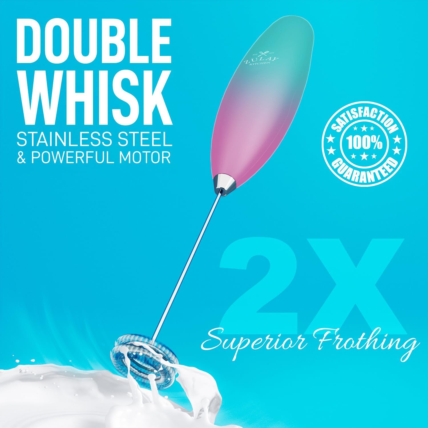 Double whisk stainless steel with powerful motor