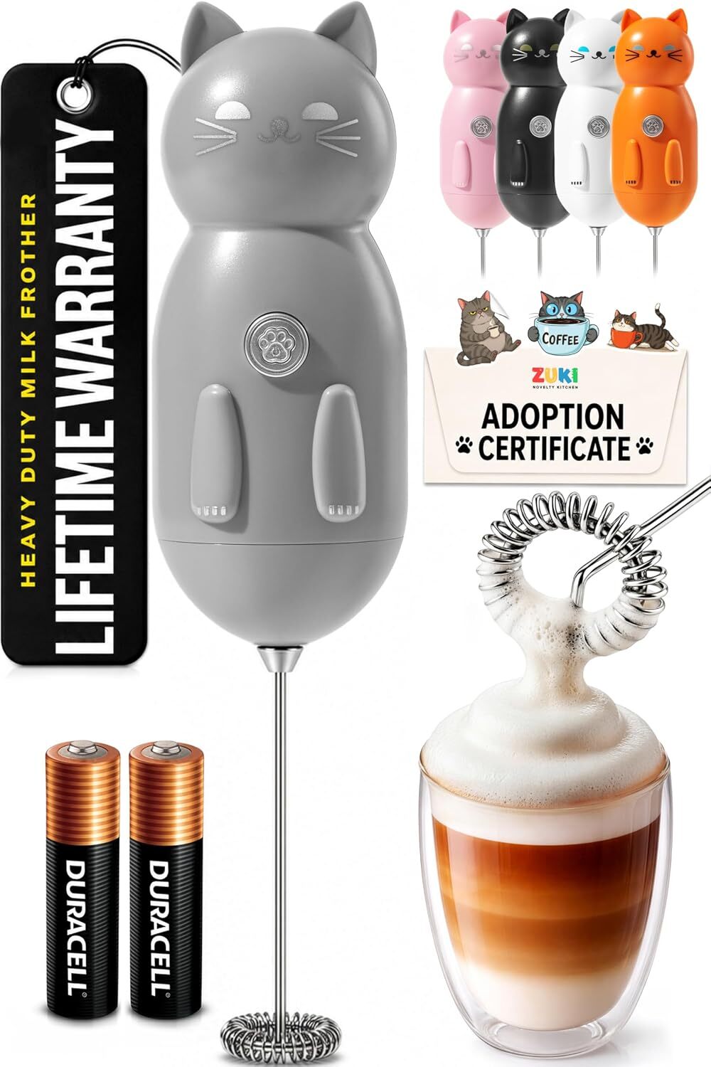 Cat-Shaped Frother Mixer