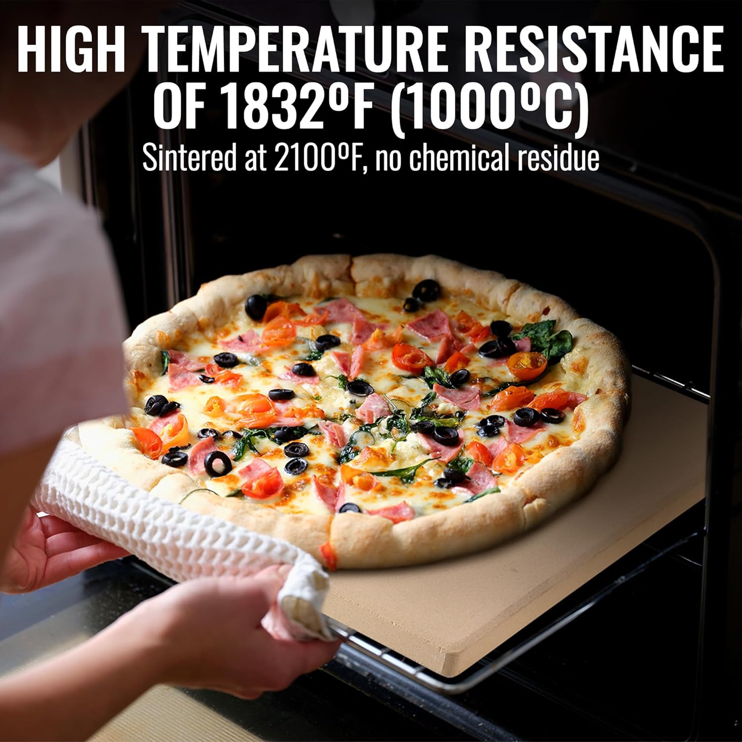 Pizza Stone for Oven - 15x12 inch (Large)