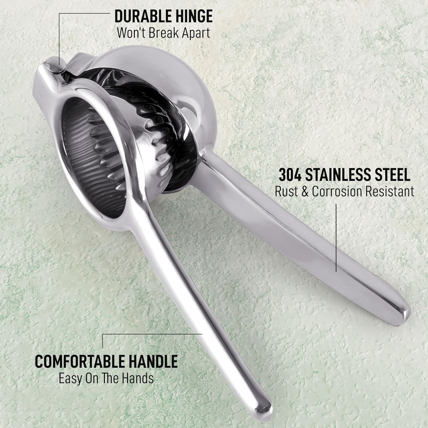 Comfortable to Hold Stainless Steel Lemon Squeezer by Zulay Kitchen