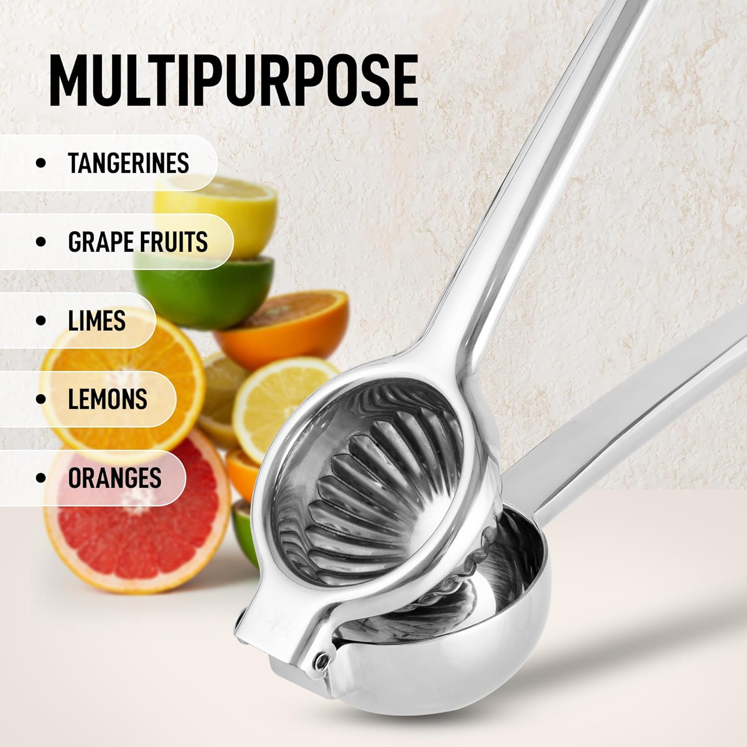 Multipurpose Extra Large Stainless Steel Lemon Squeezer by Zulay Kitchen