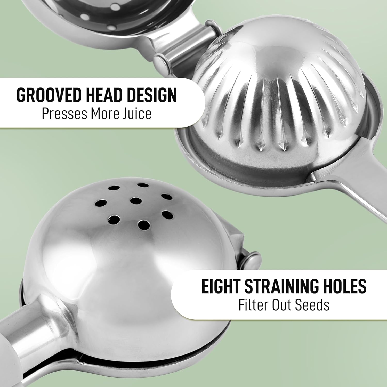 Lemon Squeezer with Grooved Head Design Filters Out Seeds Easily by Zulay Kitchen