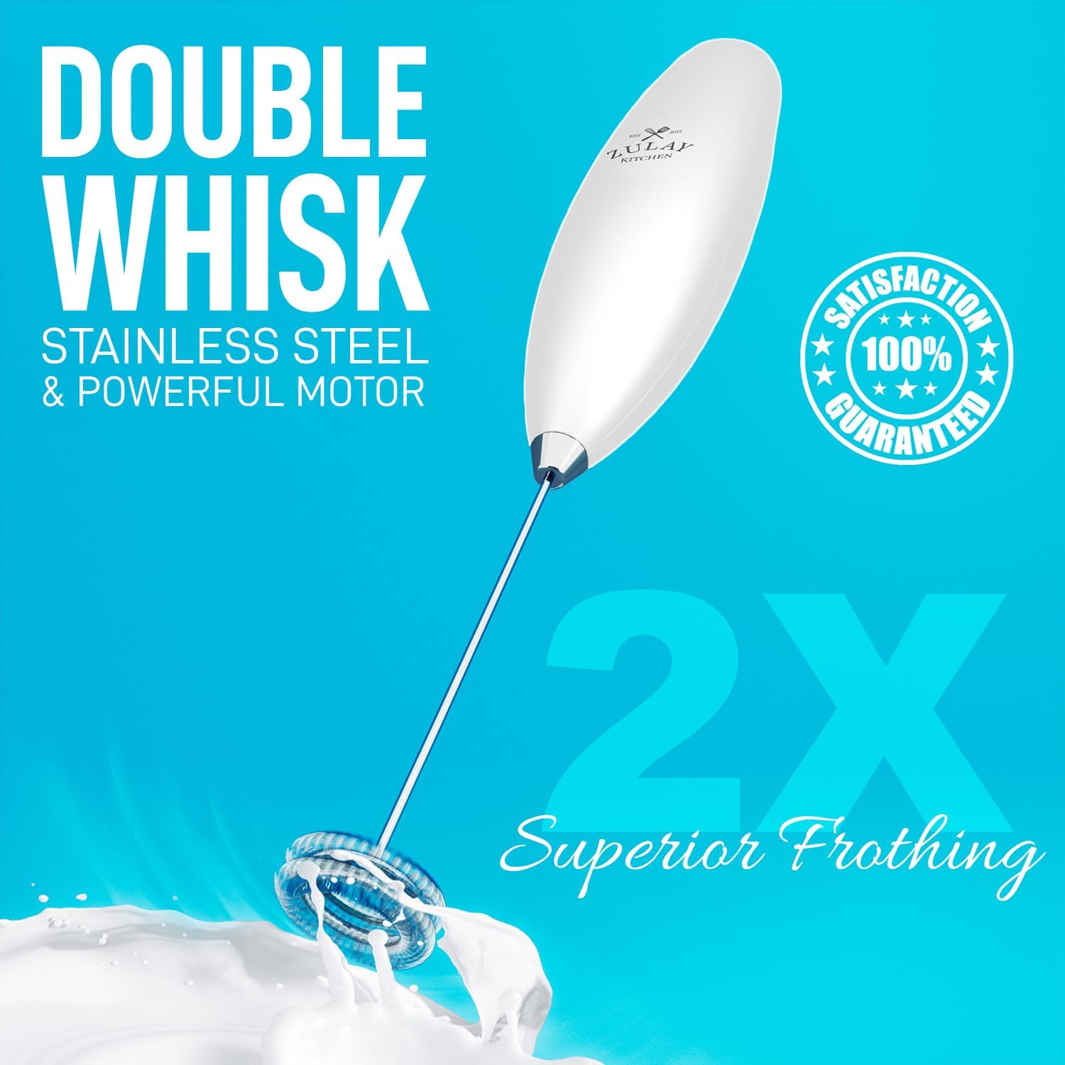 Double Whisk Milk Frother