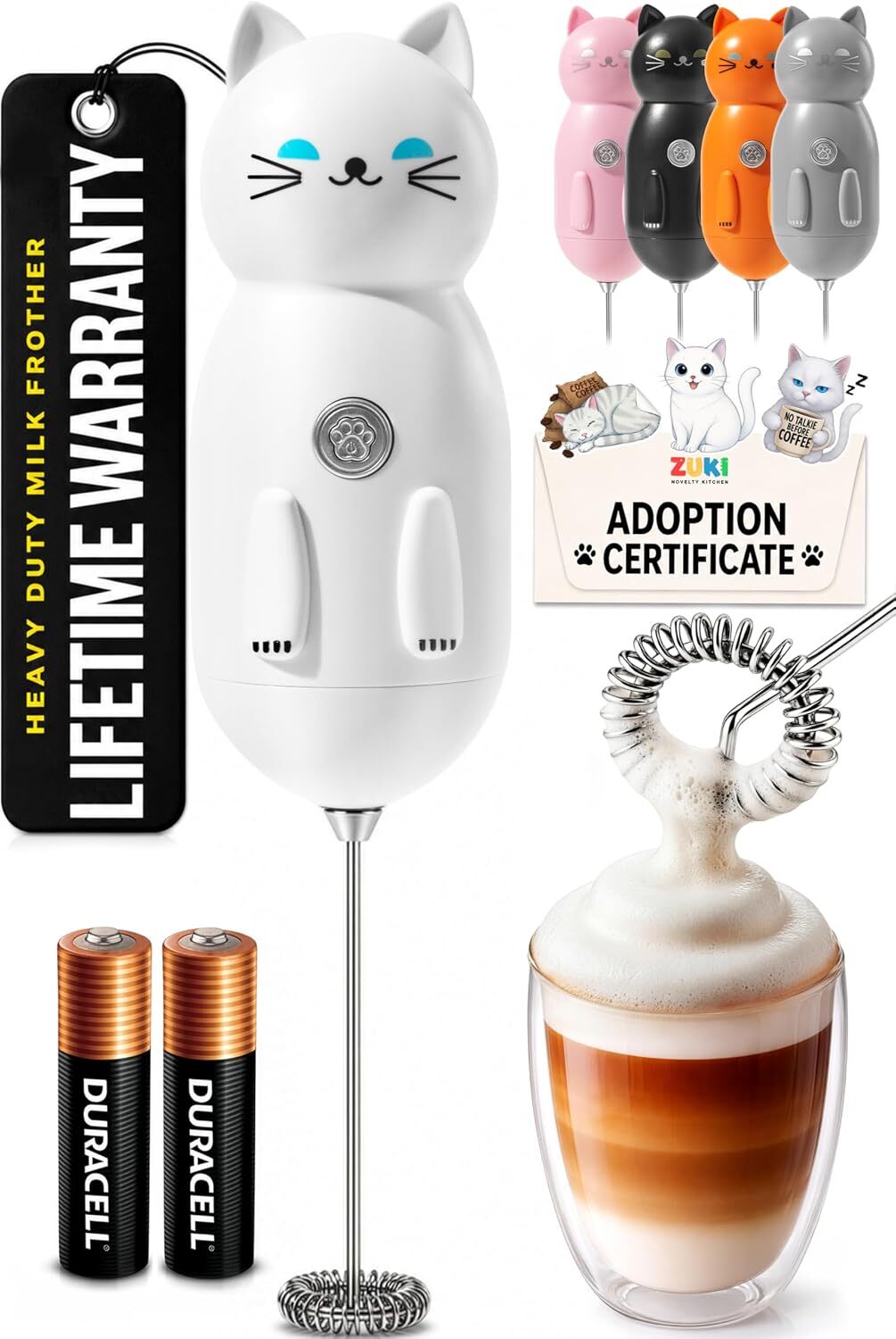 Cat-Shaped Frother Mixer