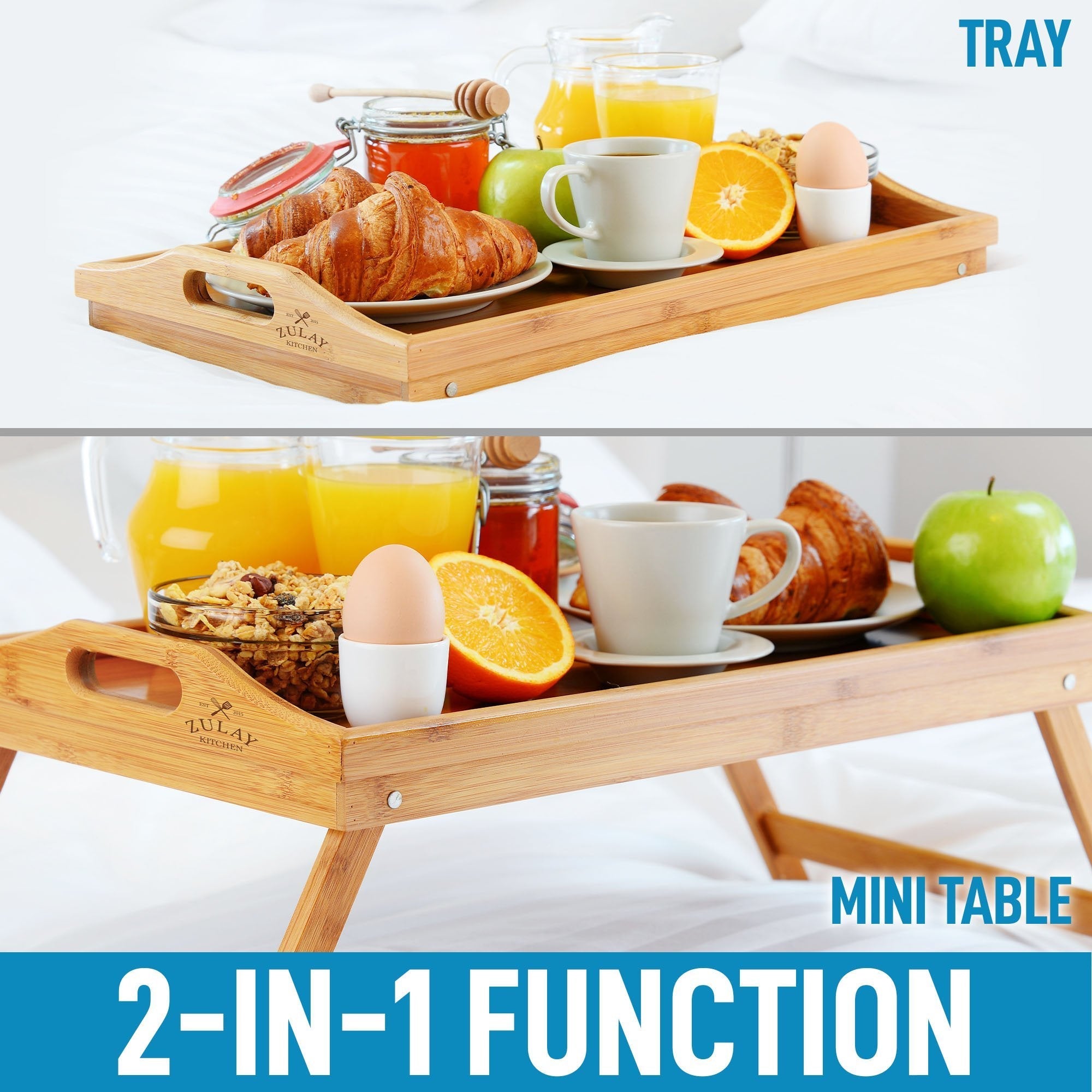 2 in 1 Function Bed Tray Table by Zulay Kitchen