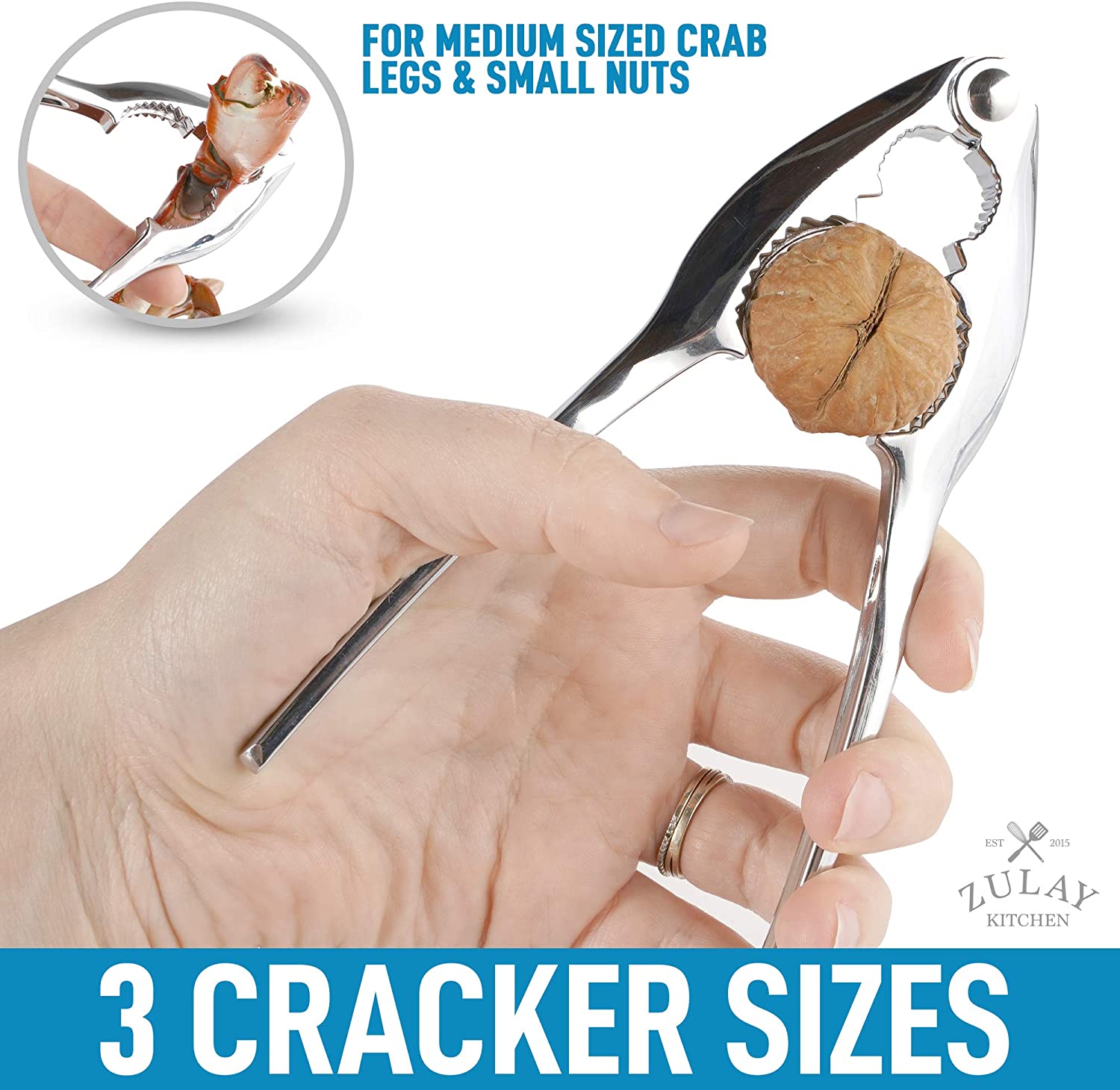 3 Crab Cracker Sizes by Zulay Kitchen