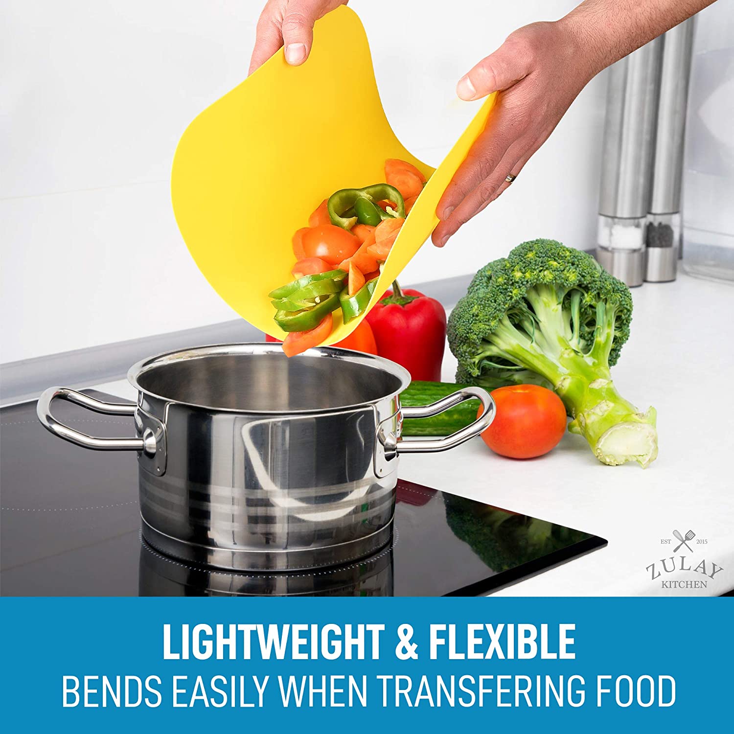 Lightweight and Flexible Cutting Board Mats by Zulay Kitchen