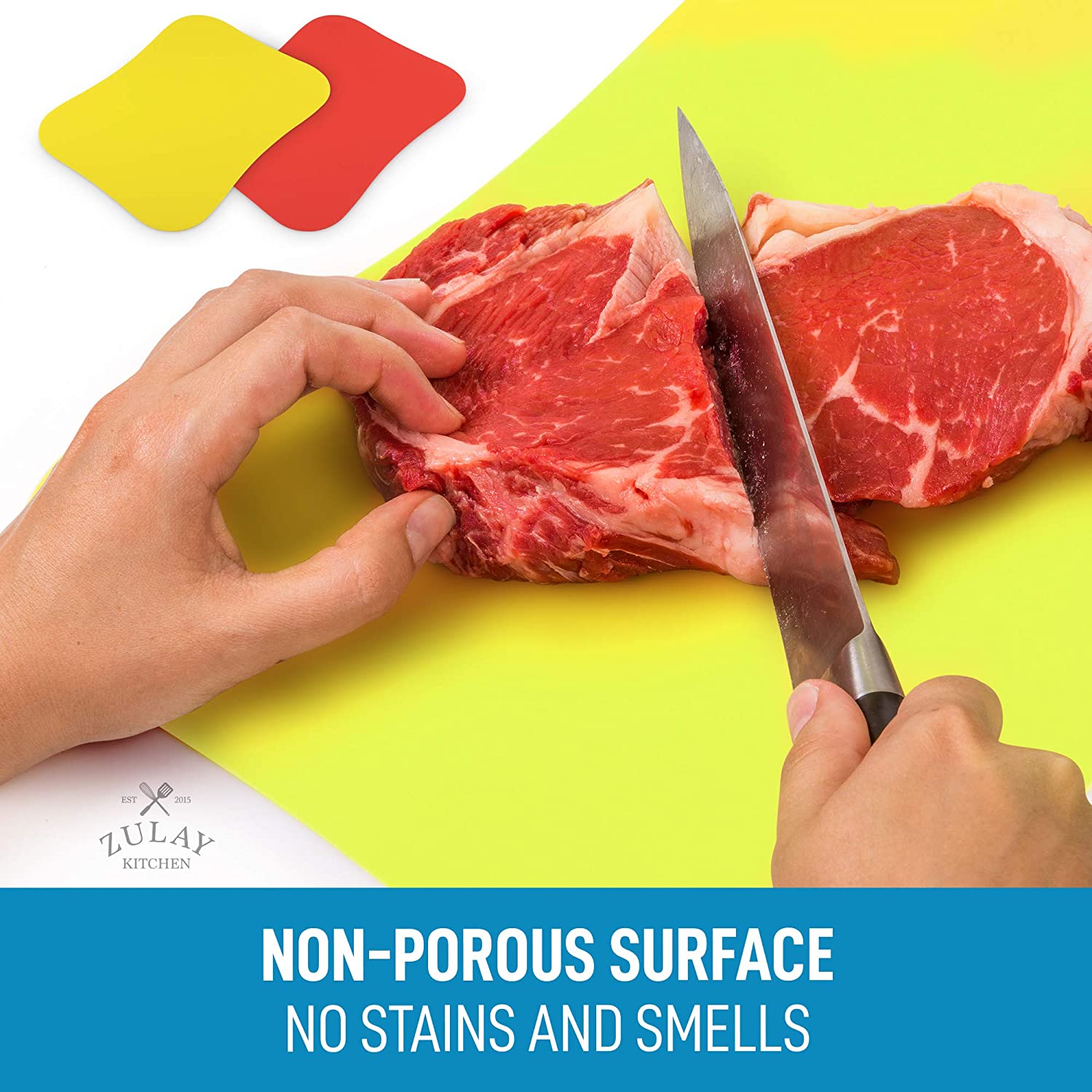 Textured Surface Flexible Cutting Board Mats by Zulay Kitchen