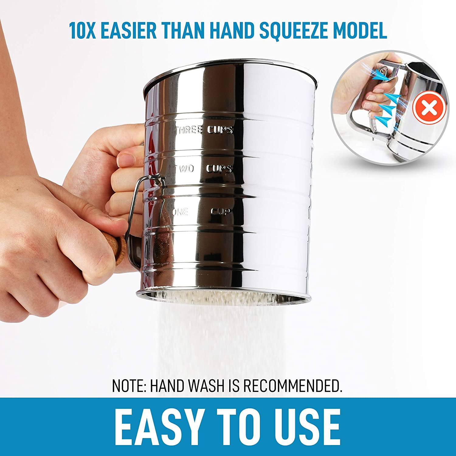 Easy to Use Flour Sifter by Zulay Kitchen