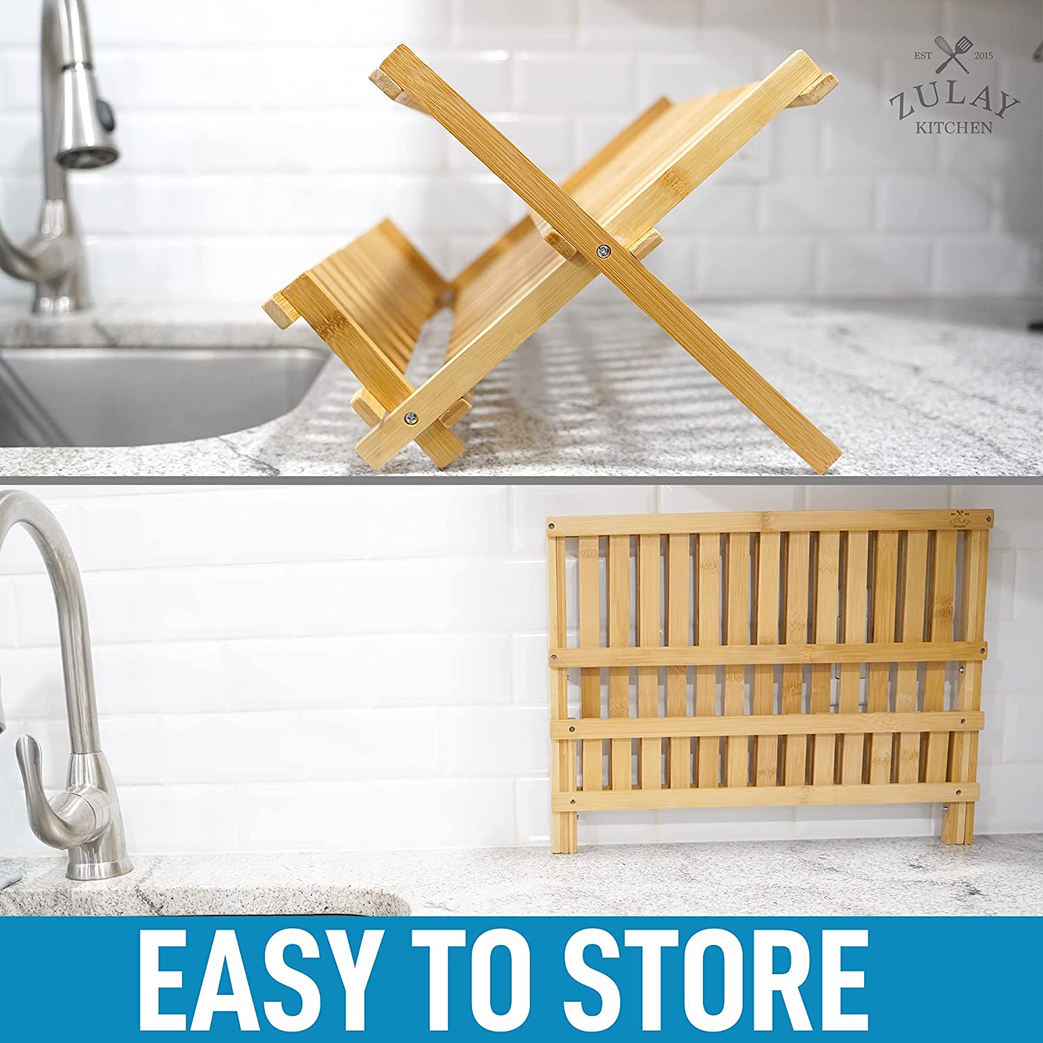 Easy to Store Dish Drying Rack by Zulay Kitchen