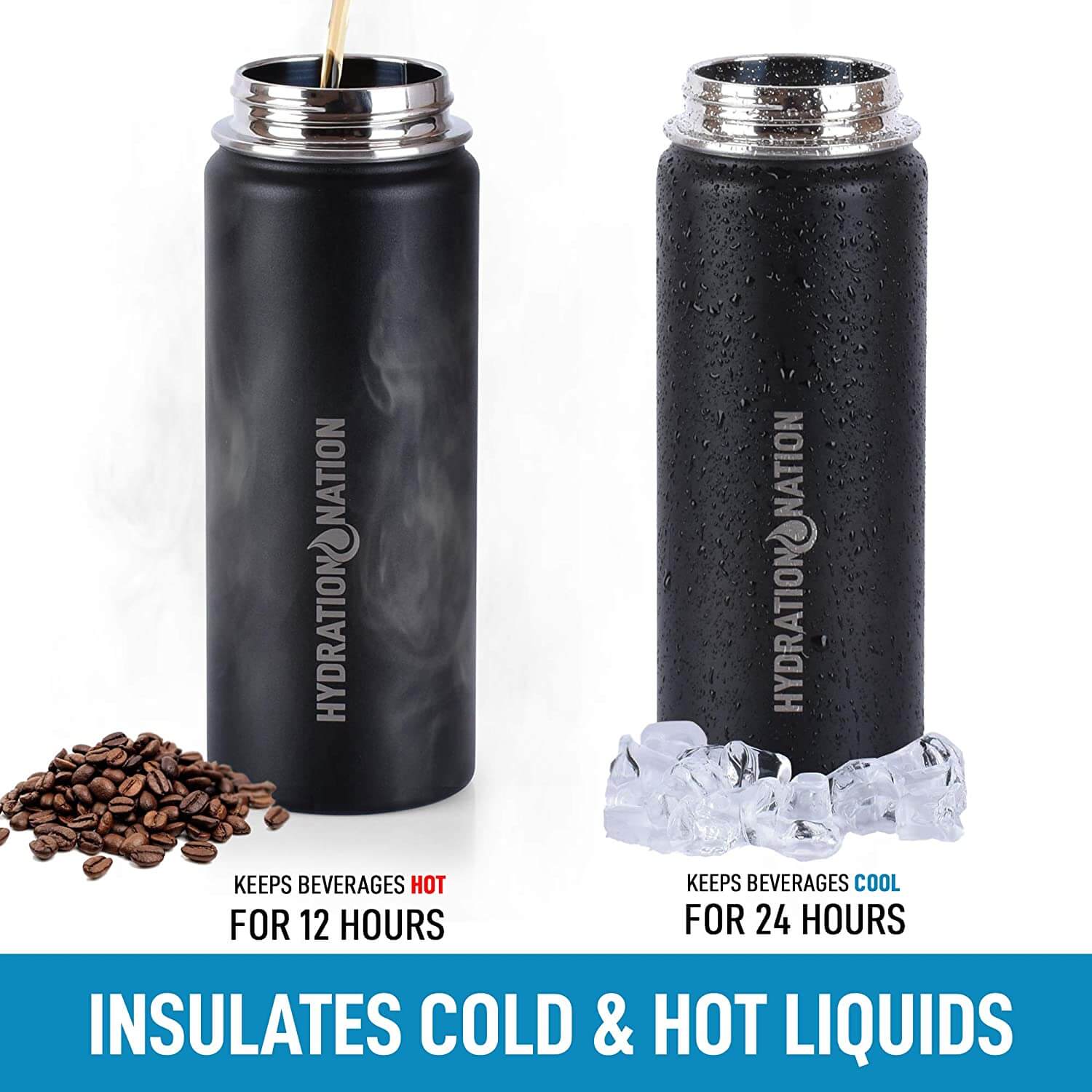Insulates Cold and Hot Liquids Water Bottle by Zulay Kitchen