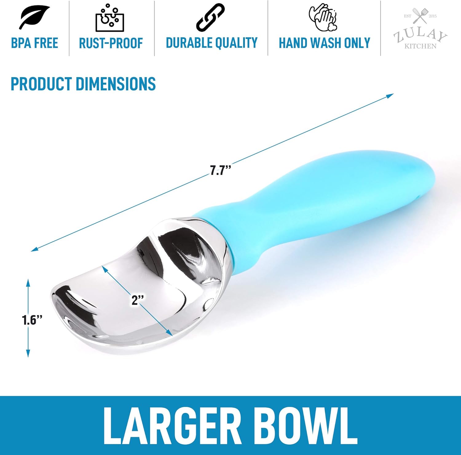 Comfortable To Use Ice Cream Scooper by Zulay Kitchen