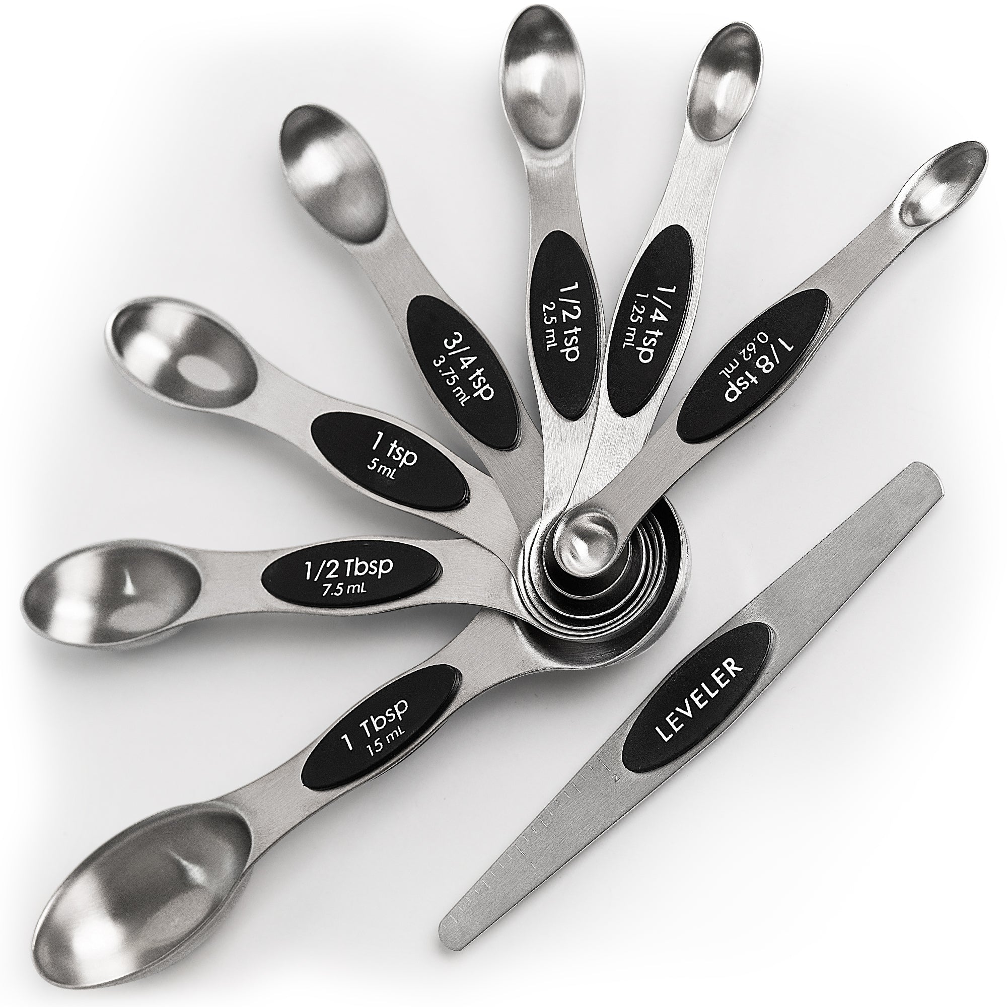 Precise and Accurate Measuring Magnetic Spoons with Leveler by Zulay Kitchen