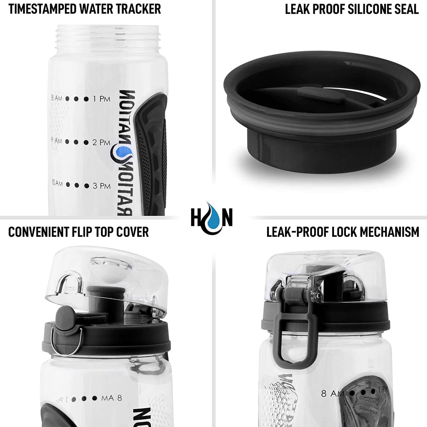 Easy to Clean Portable Water Bottle with Fruit Infuser by Zulay Kitchen