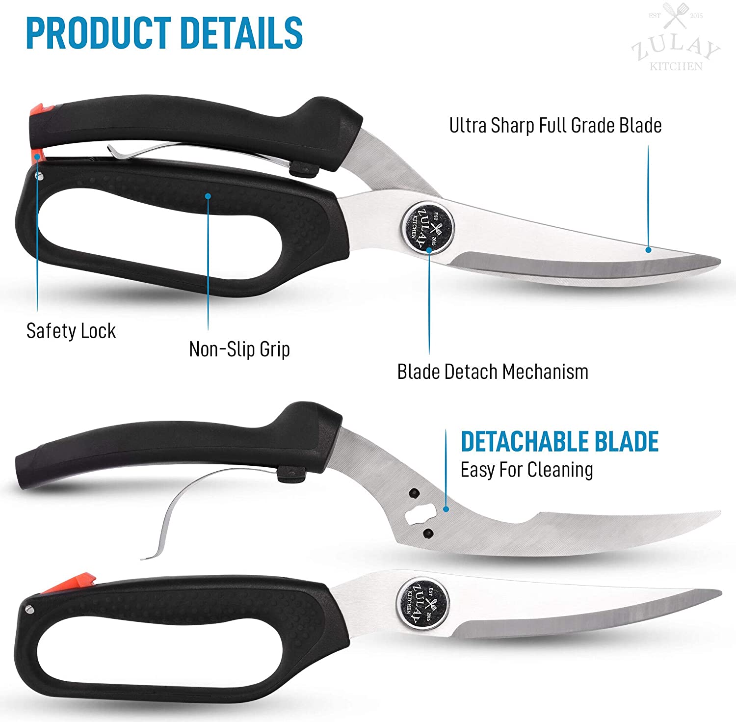 Durable Poultry Shears by Zulay Kitchen