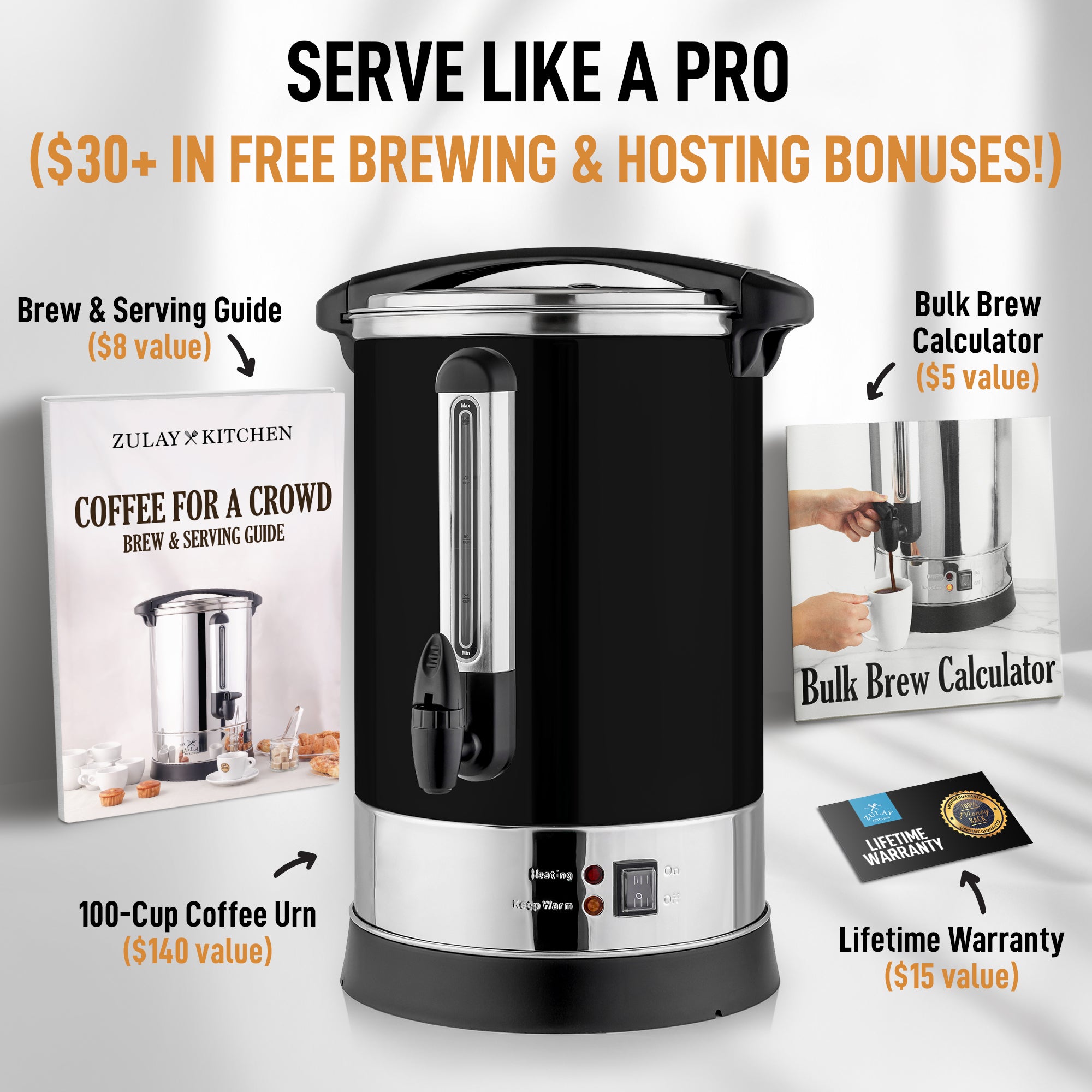 Perfect For Gatherings and Celebrations Coffee Urn by Zulay Kitchen