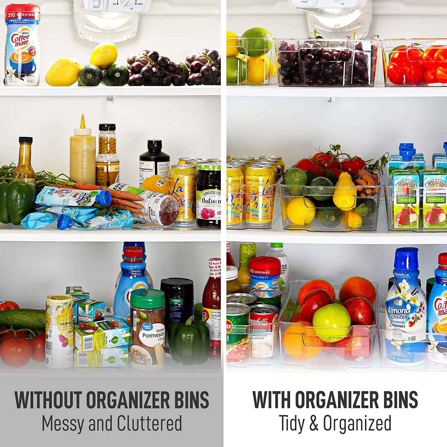 Versatile Multi-Use Organizer Bins by Zulay Kitchen