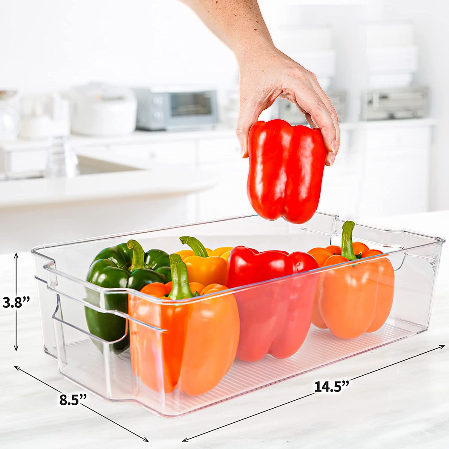 Convenient Access Refrigerator Organizer Bins by Zulay Kitchen