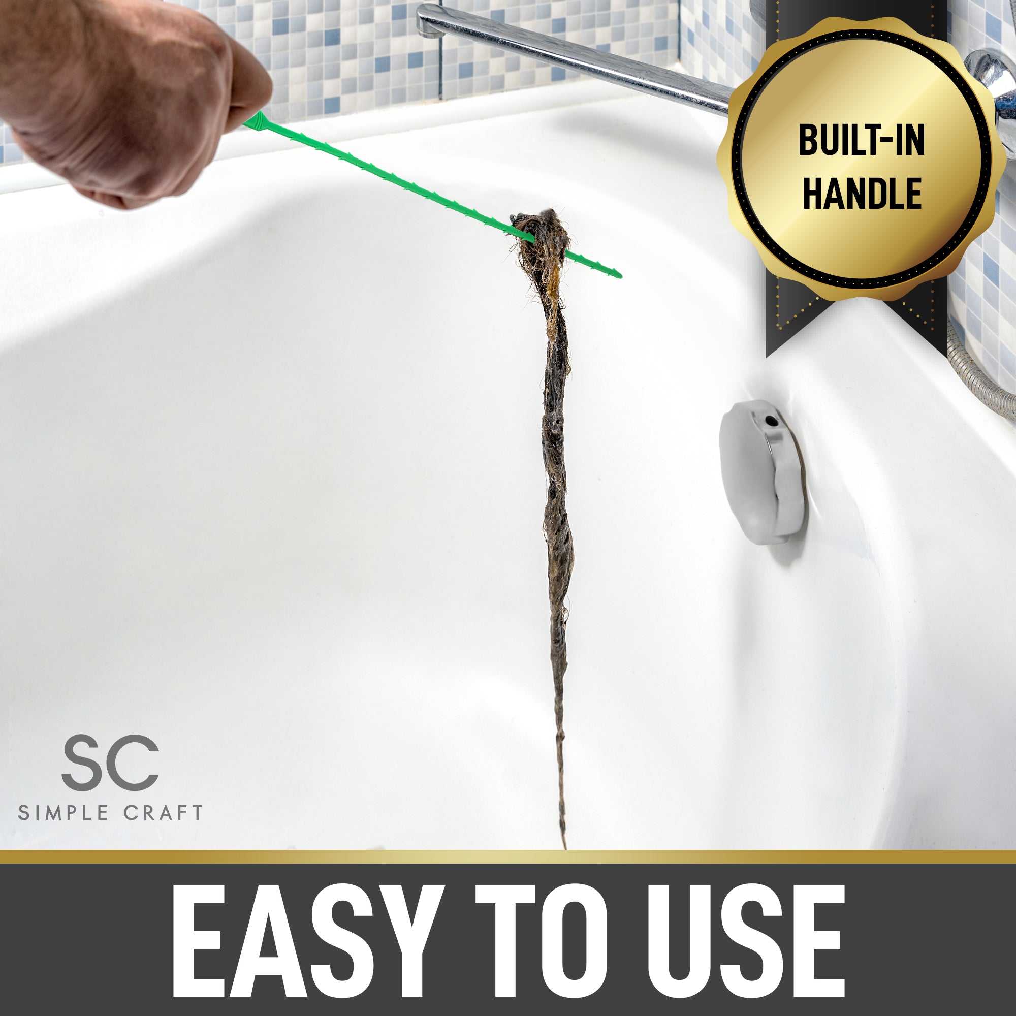 Easy to Use Plumbing Snake Drain Clog Remover by Zulay Kitchen
