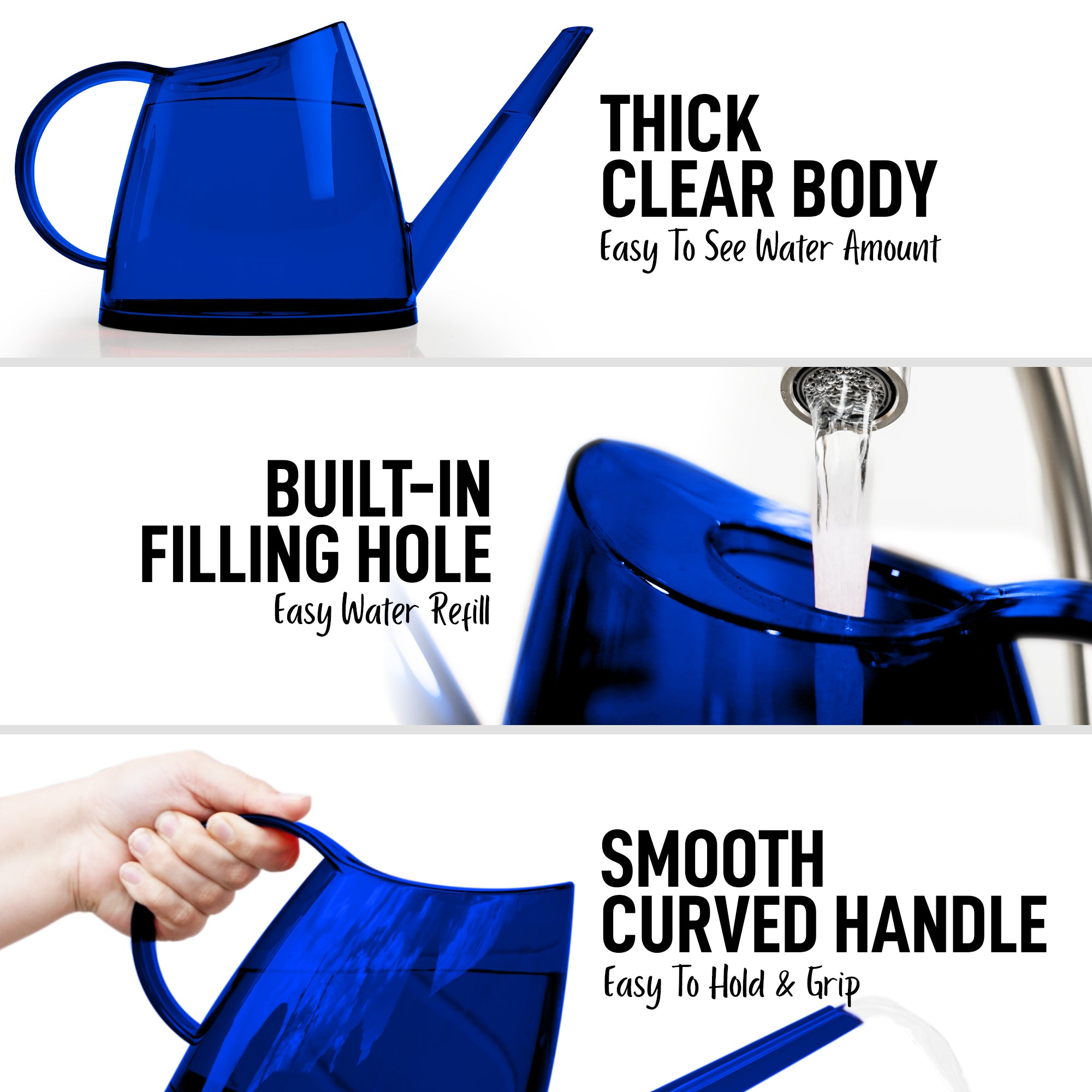 Ergonomic Translucent Watering Can by Zulay Home