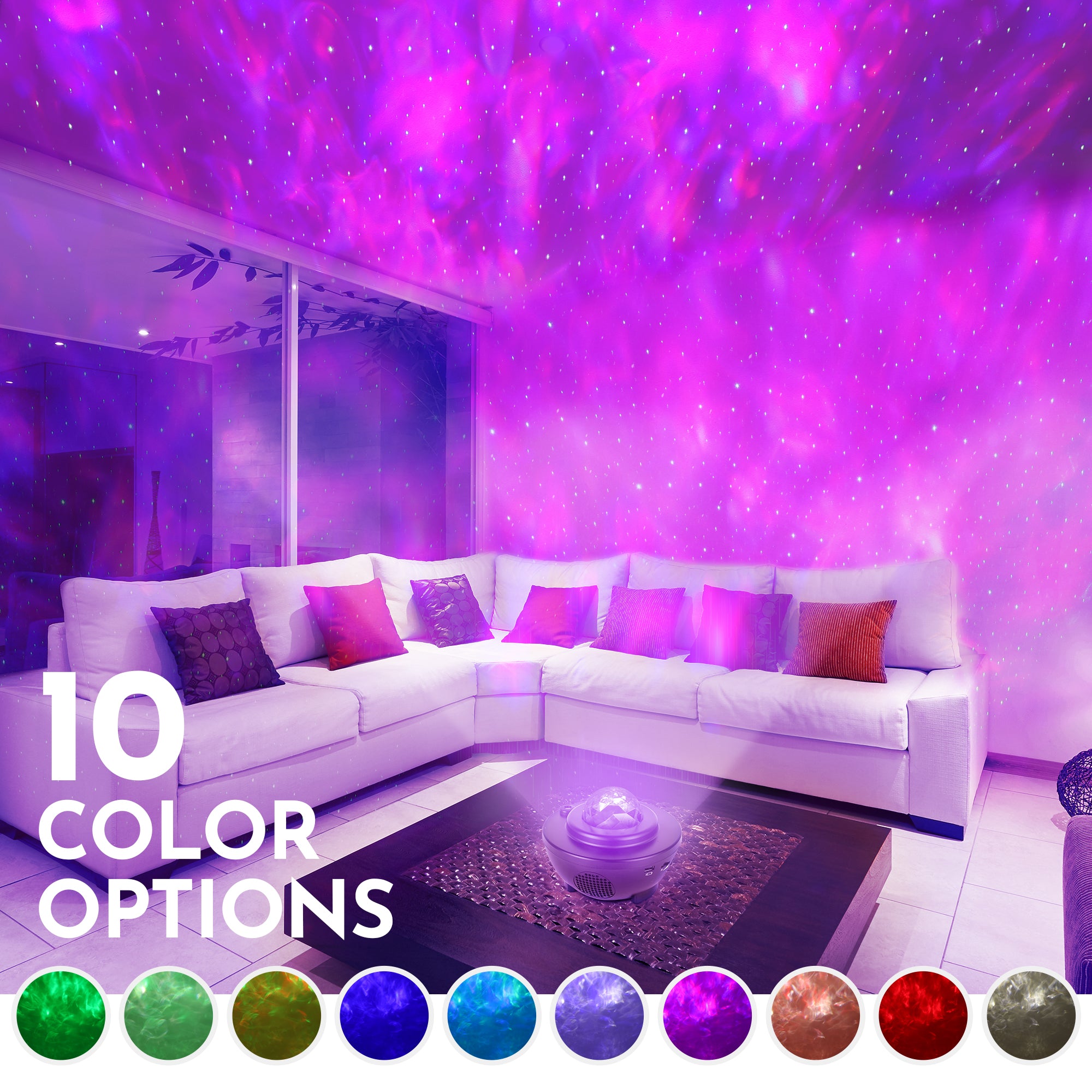 10 Vibrant Color Options Star Night Light Projector by Zulay Home