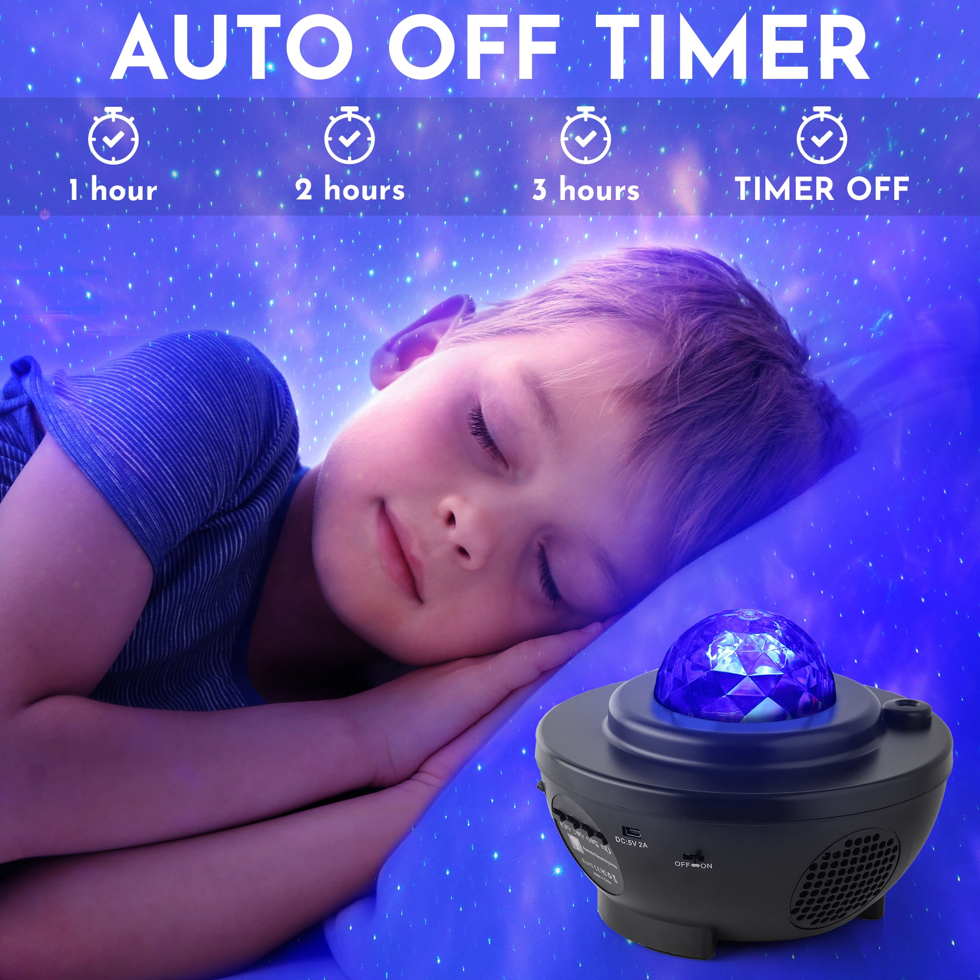 Auto-Off Timer Star Night Light Projector by Zulay Home