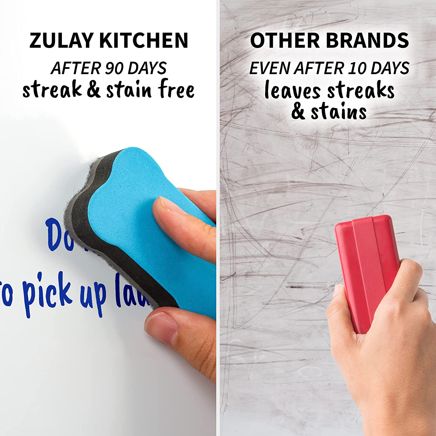Stain-Free & Easy to Erase Magnetic Whiteboard by Zulay Kitchen