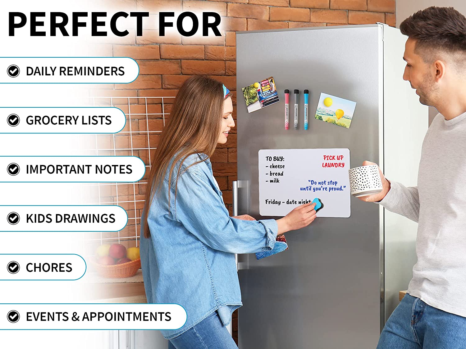 Keep your Kitchen or Office Organized with Magnetic Whiteboard by Zulay Kitchen