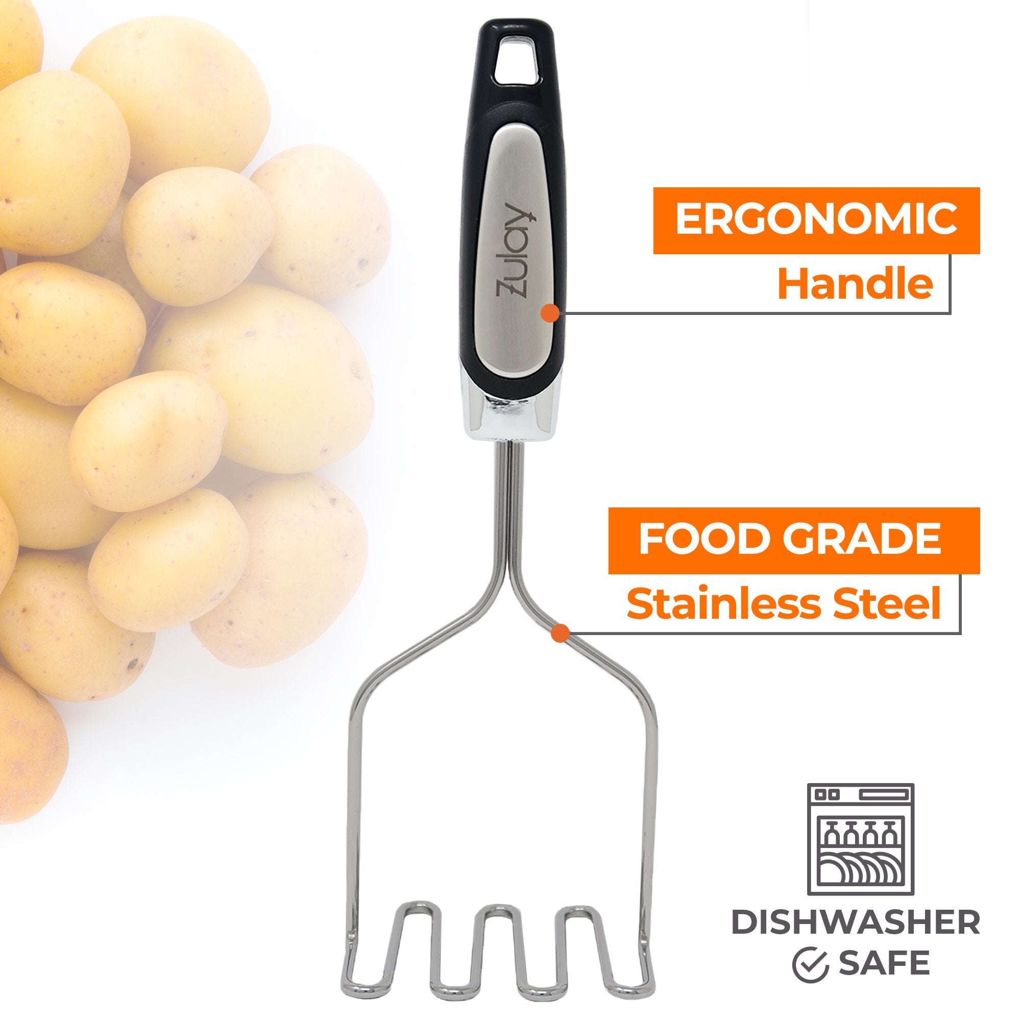 Stainless Steel Potato Masher - Zulay KitchenZulay Kitchen