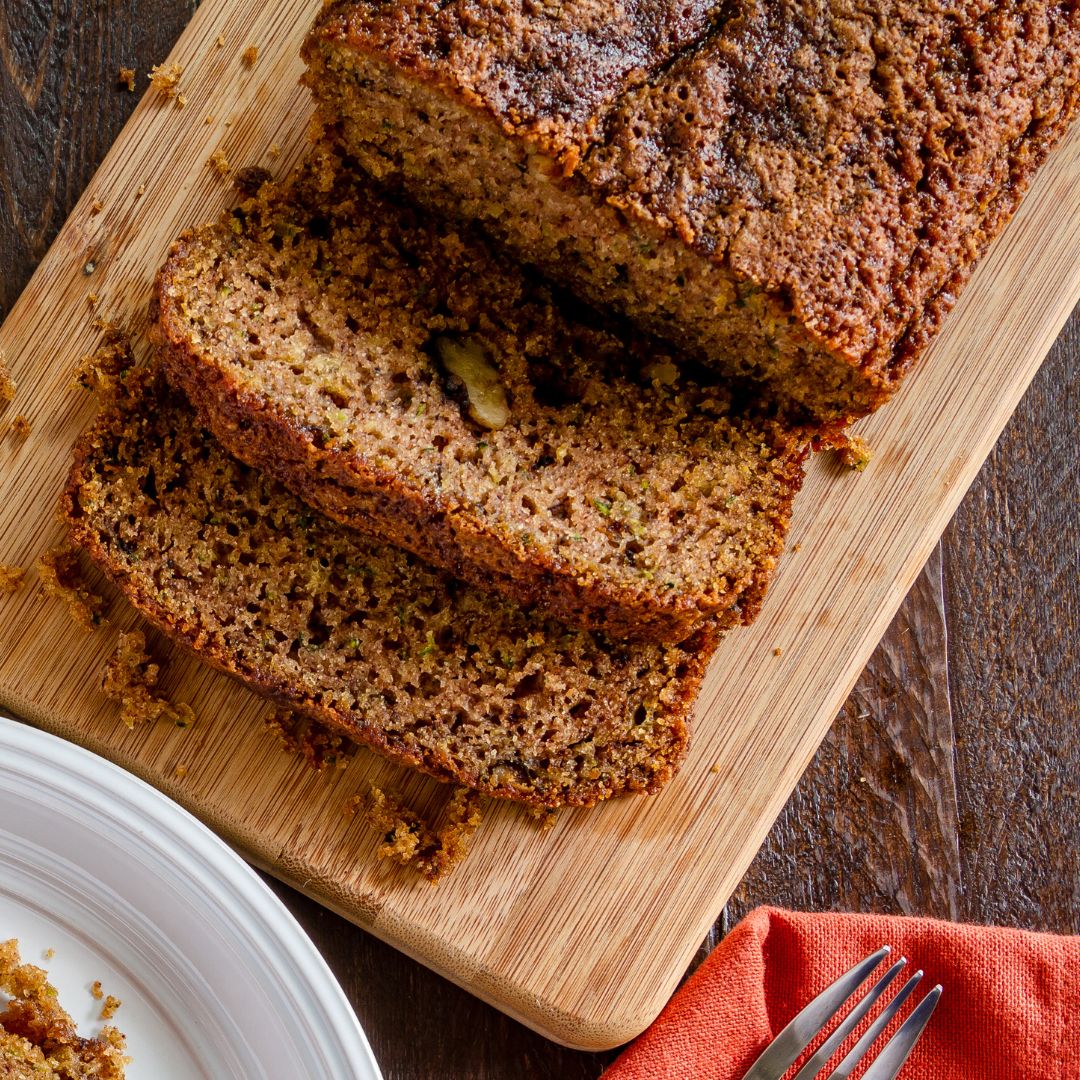 ZUCCHINI BREAD IS A DELICIOUS OPTION TO ENJOY ANYTIME, AND THIS FALL IT WILL BE THE PERFECT ACCOMPANIMENT TO YOUR COFFEES!
