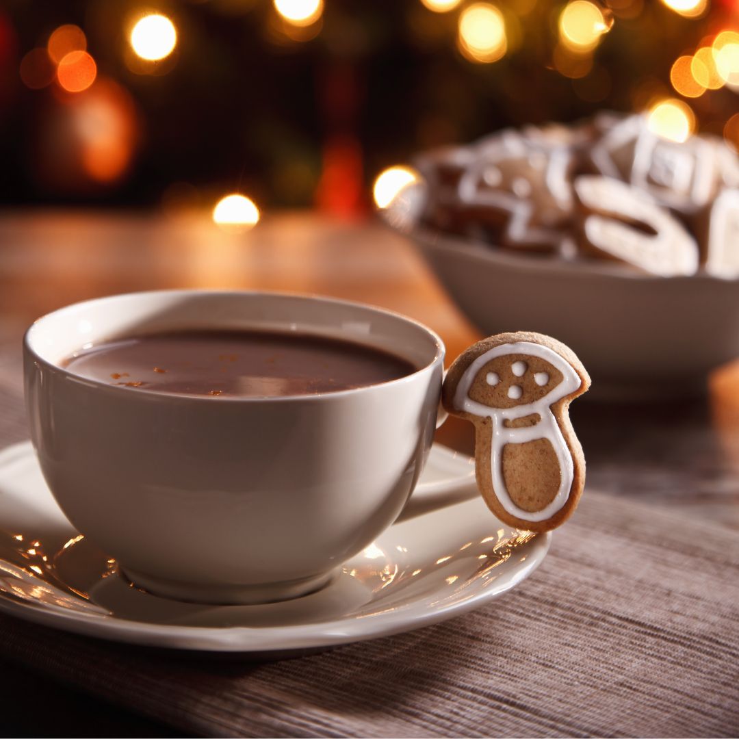 Gingerbread Hot Chocolate! This is definitely an excellent choice to satisfy your cravings for chocolate and a comforting drink!
