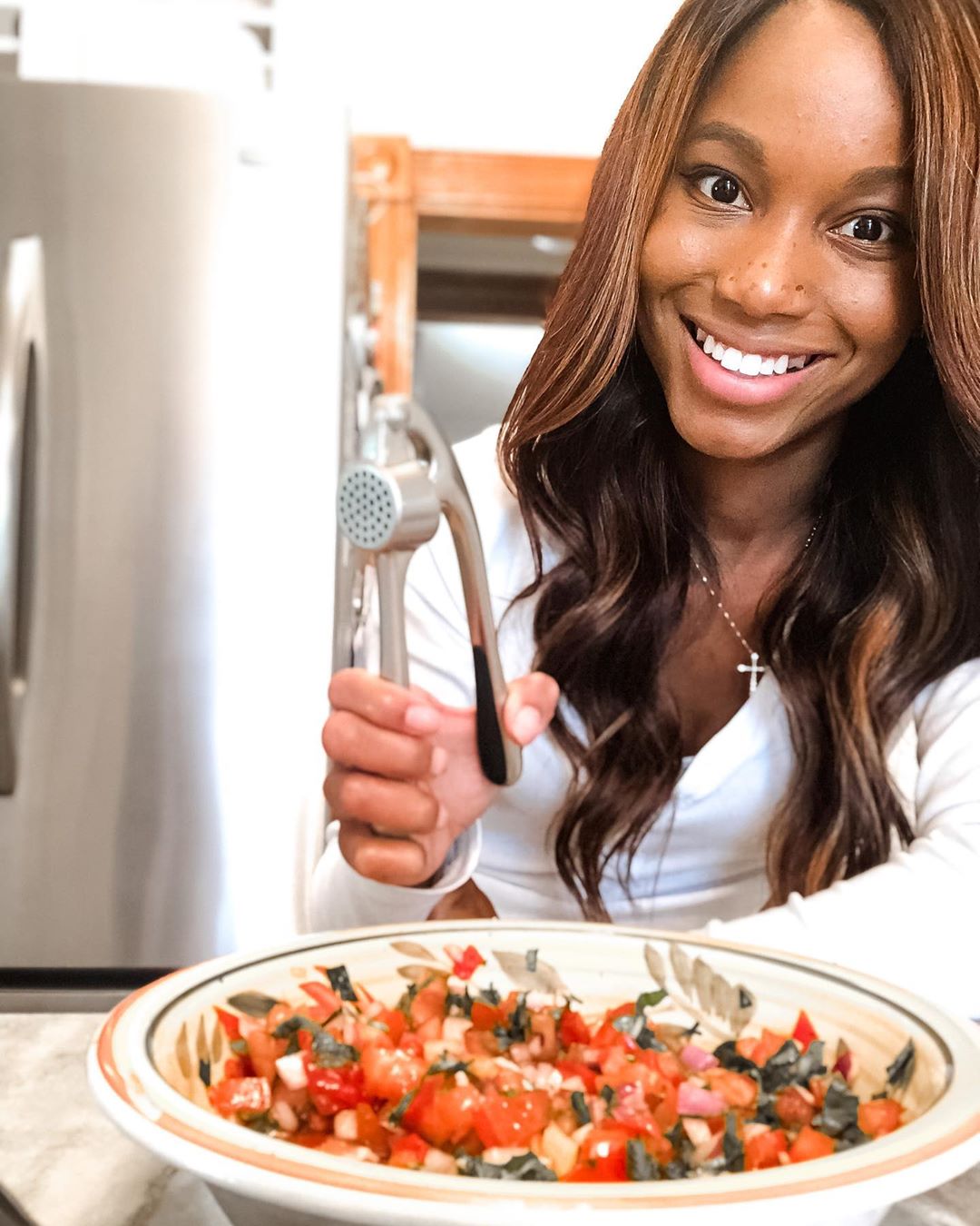 Leyann Serves A Family Favorite Recipe With The Help Of The Zulay Garlic Press! - Zulay Kitchen