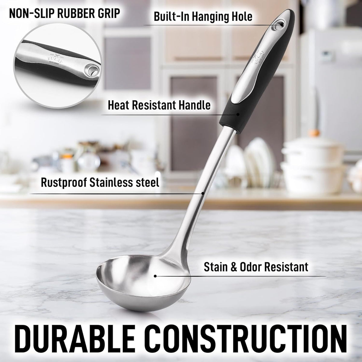12-Inch Stainless Steel Soup Ladle