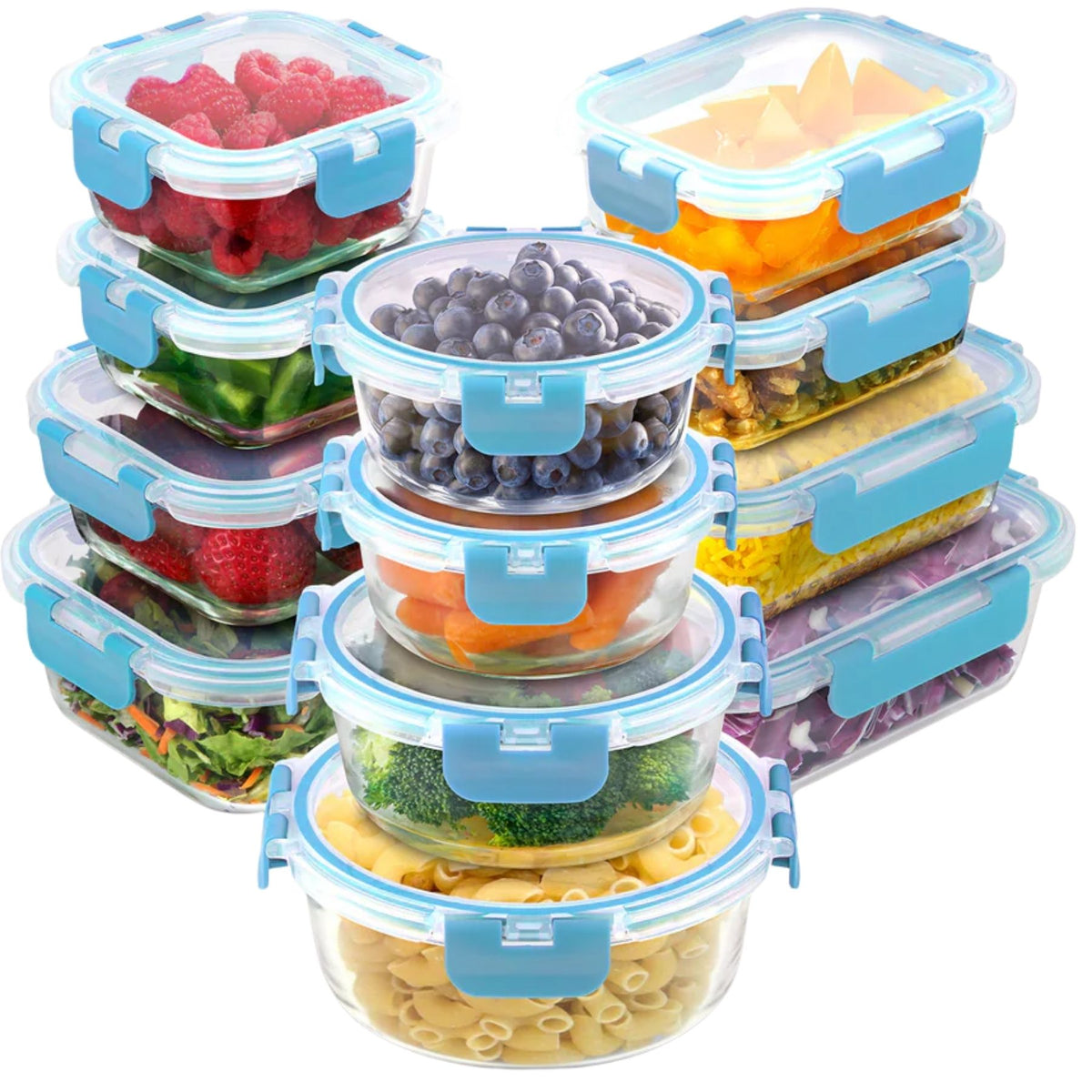 12 Piece Glass Food Storage Containers