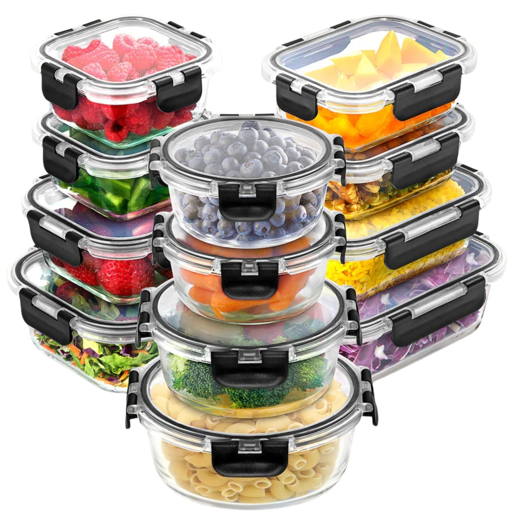 Borosilicate Glass Food Storage Container - Black by Zulay Kitchen