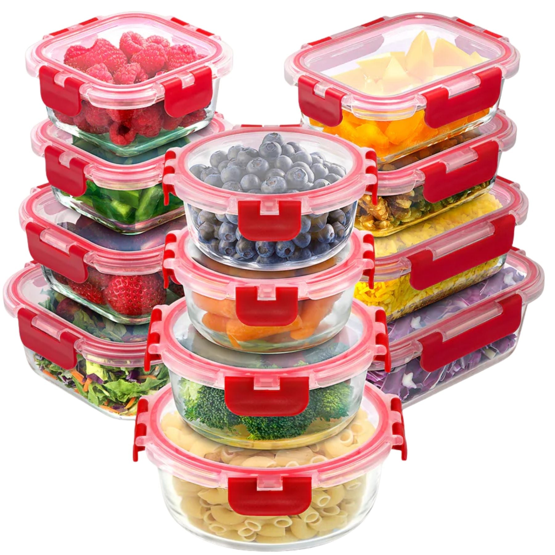 Borosilicate Glass Food Storage Container - Red by Zulay Kitchen