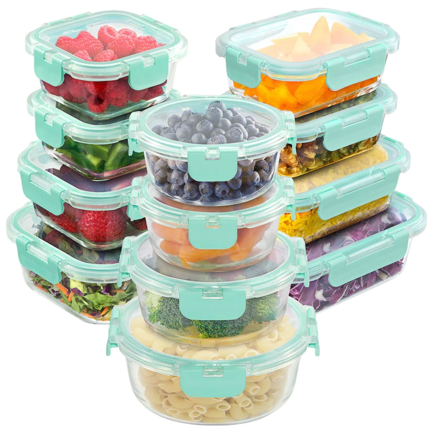Borosilicate Glass Food Storage Container - Teal by Zulay Kitchen