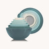12-Piece Plastic Mixing Bowls Set with Lids - Turquoise Ombre by Zulay Kitchen