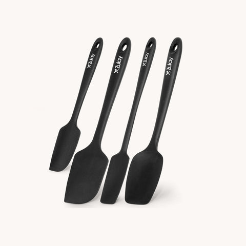 Food-Grade Silicone Rubber Spatula Set - 4-Piece