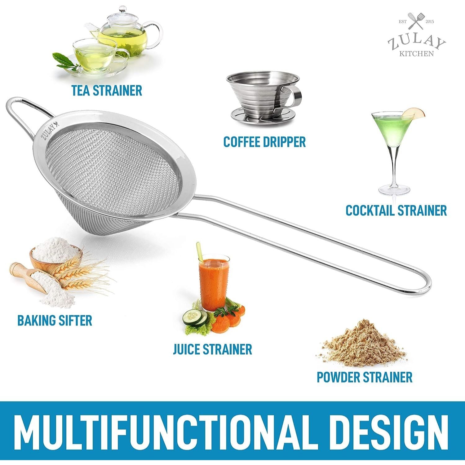 multifunctional cocktail strainer
