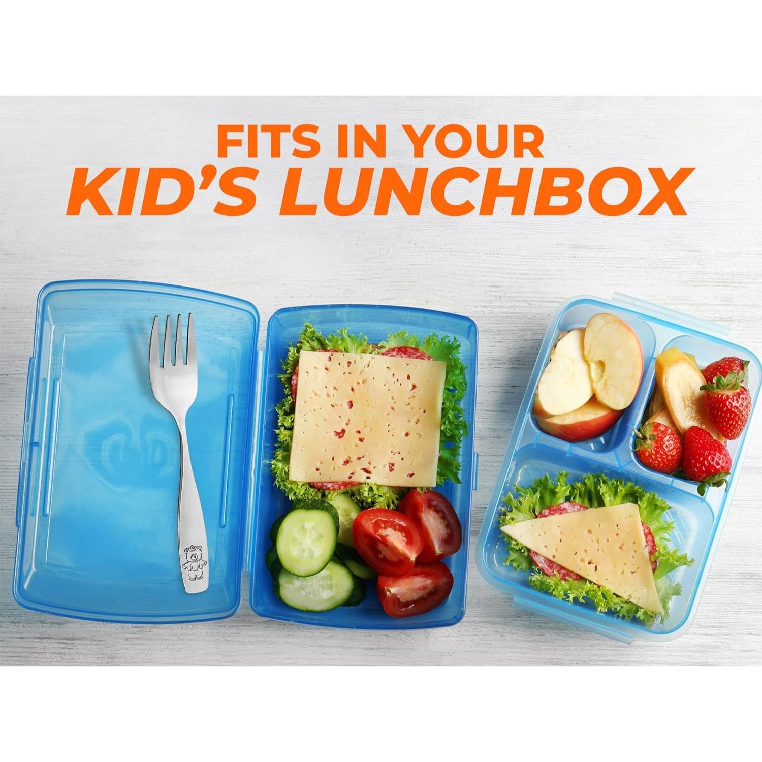 Zulay Kitchen Kids Knife Set - Blue, 3 - Foods Co.