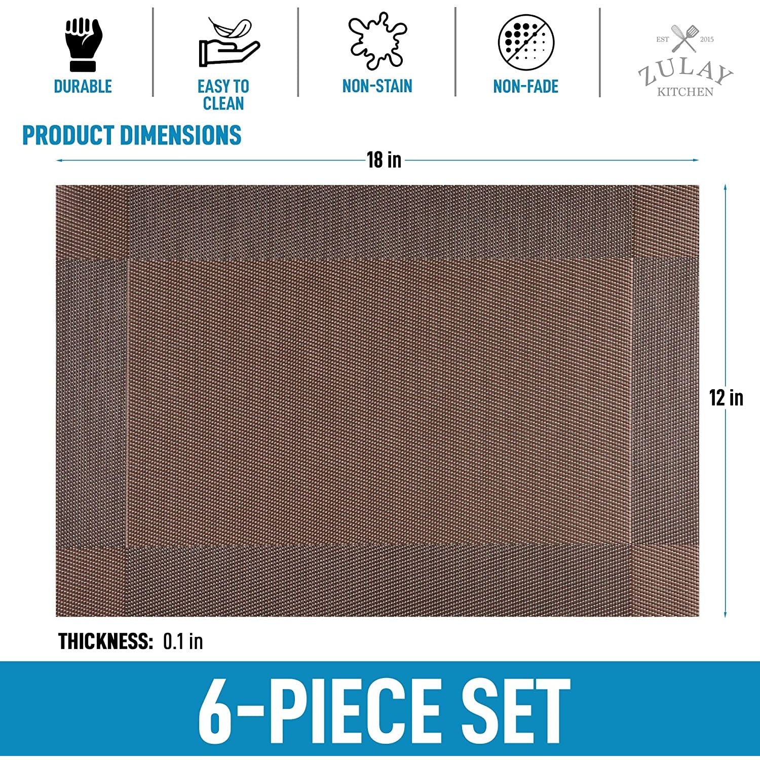 easy to clean woven placemats