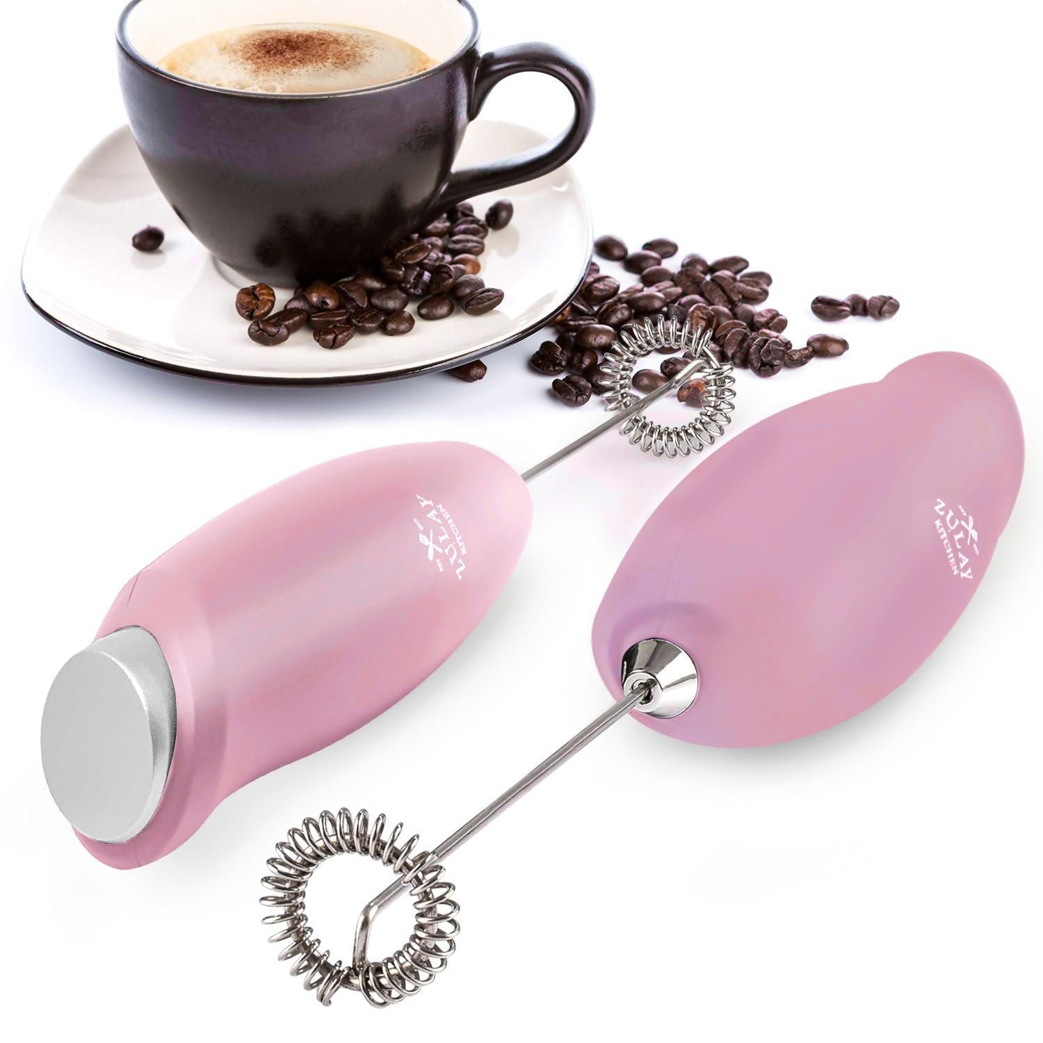 Zulay Kitchen High Powered Milk Frother Foam Maker with Stand Pink/Gold  B07P8W48HV With Stand - Yahoo Shopping