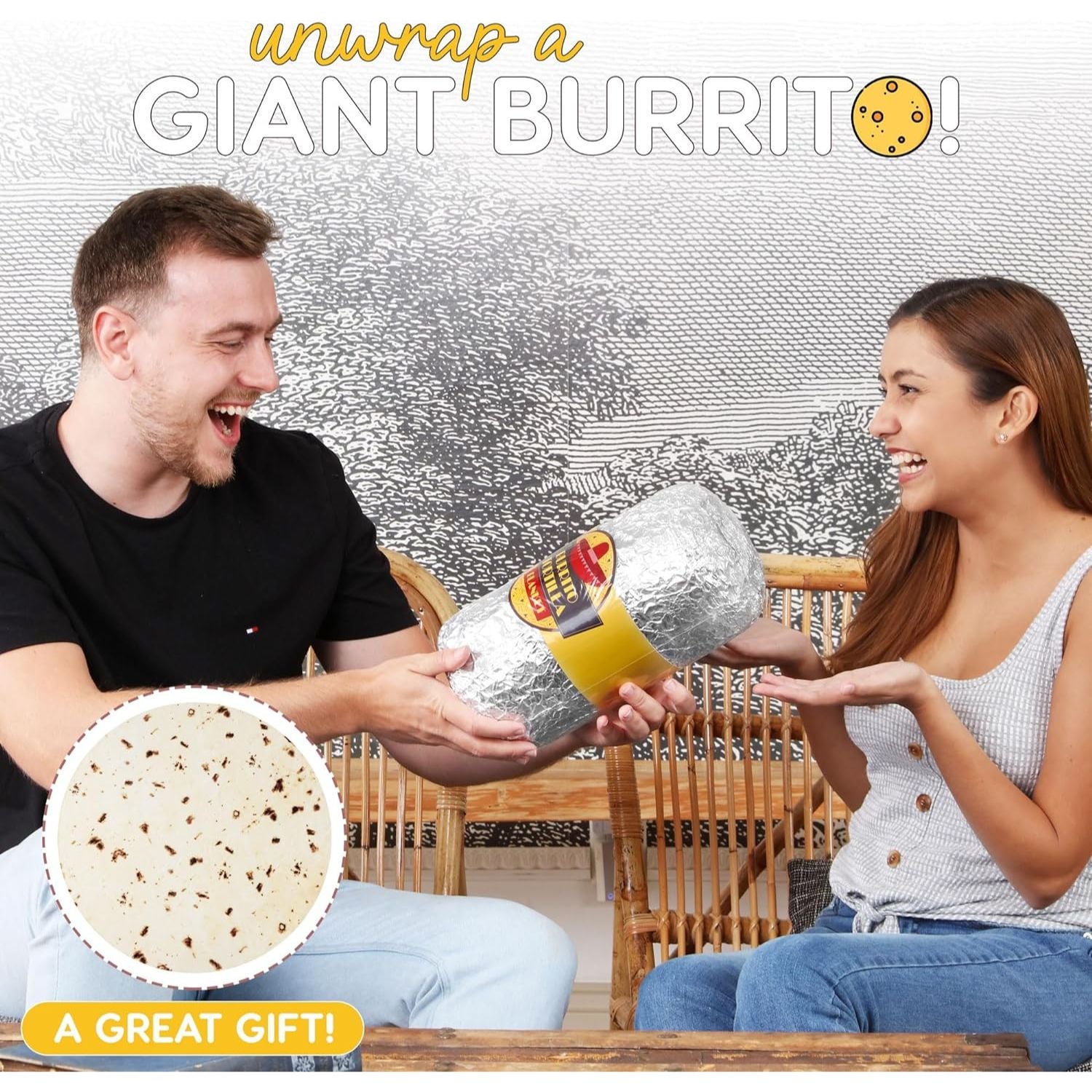 Throw Blankets Burrito/Pizza/Donut 60"  with Gift Packaging