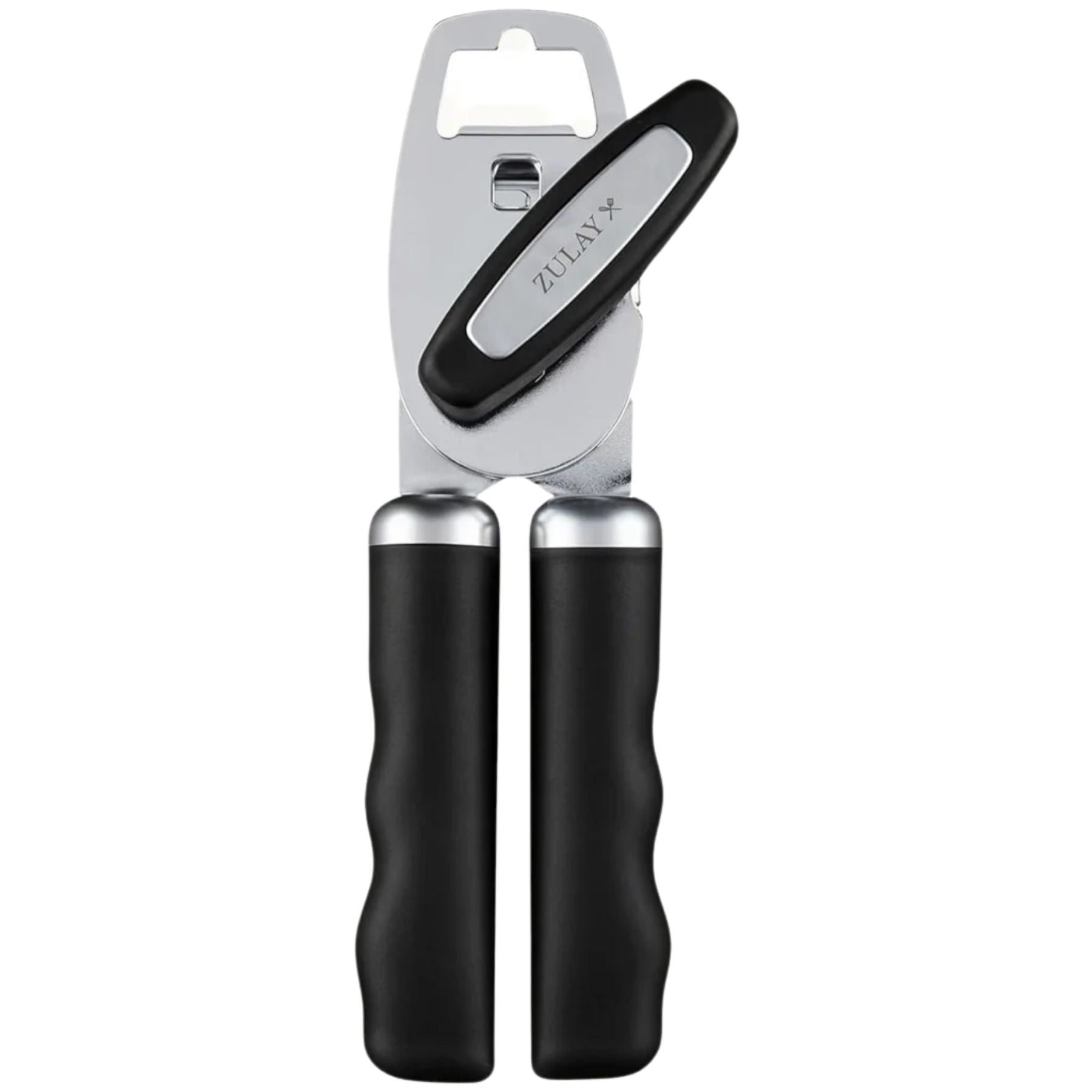 Stainless Steel Manual Can Opener with Bottle Opener - Black by Zulay Kitchen