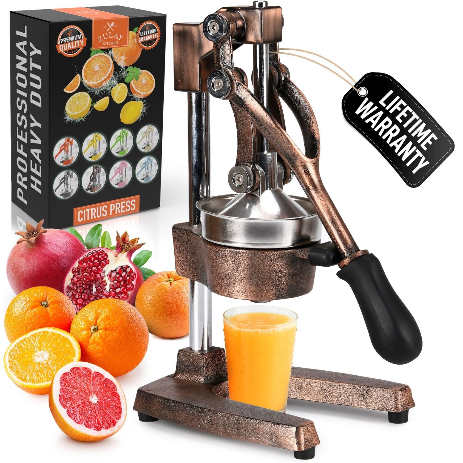 Zulay Kitchen Metal Manual Citrus Press Juicer