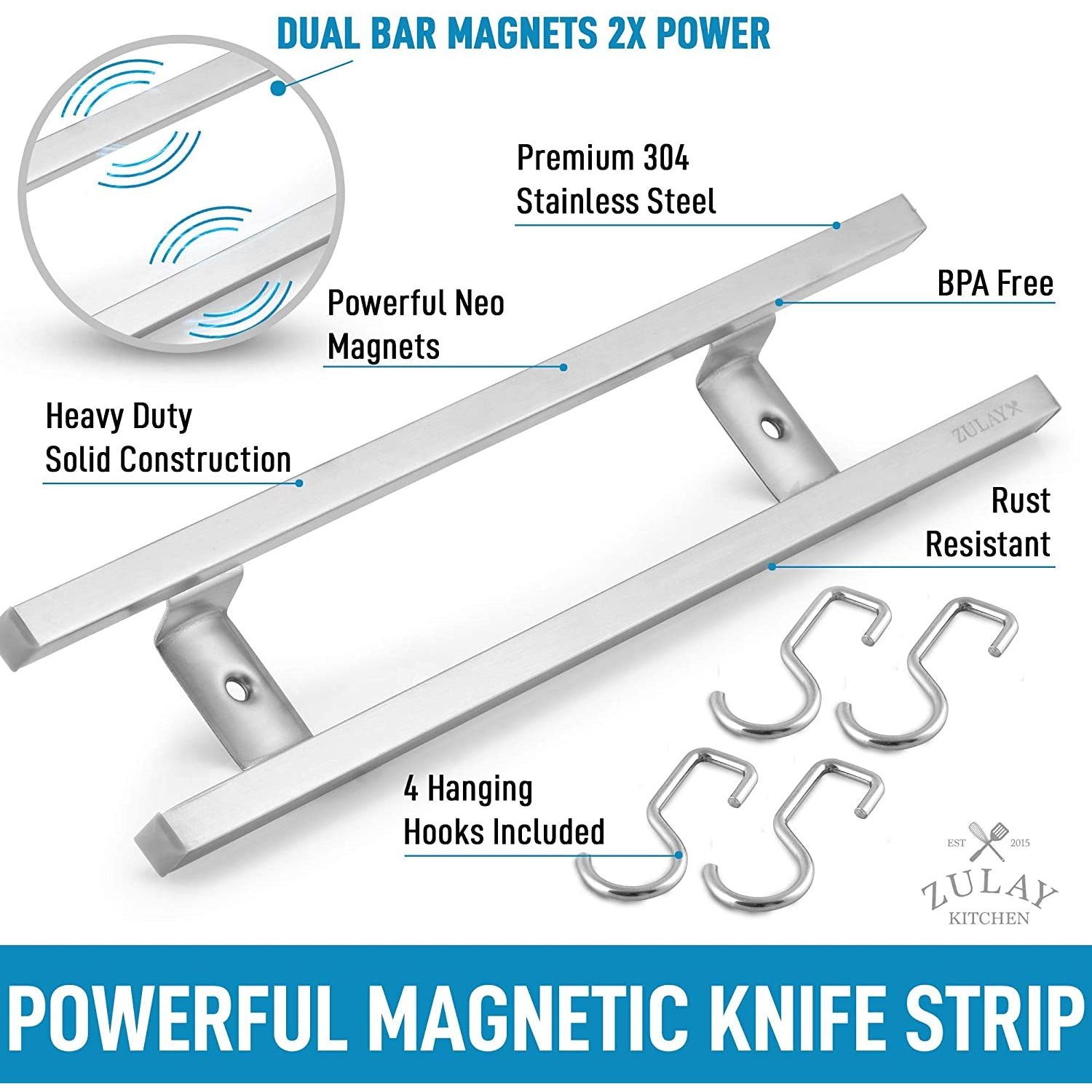 Stainless Steel Magnetic Knife Holder