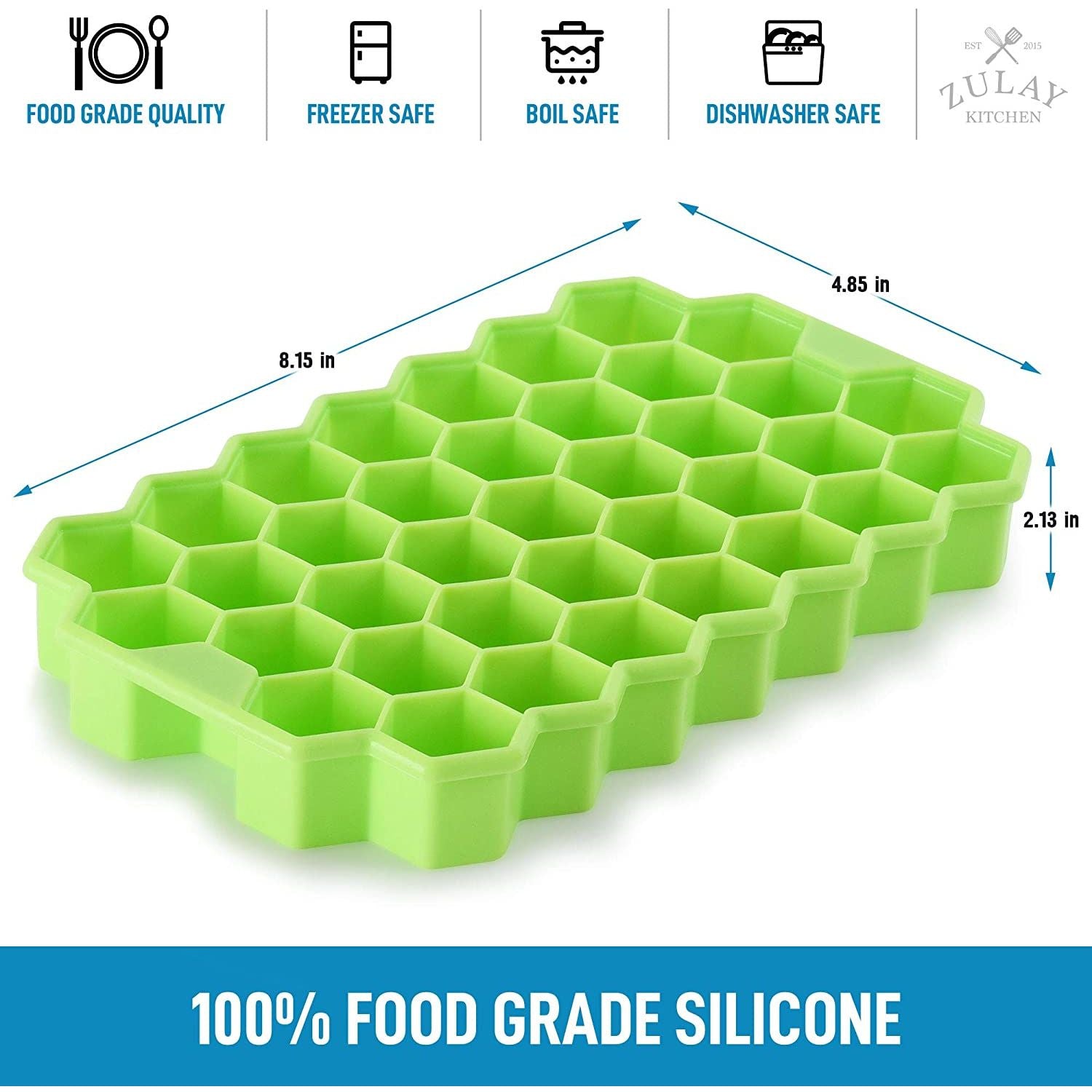 Farberware Aqua Silicone Ice Cube Tray, 2-Pack