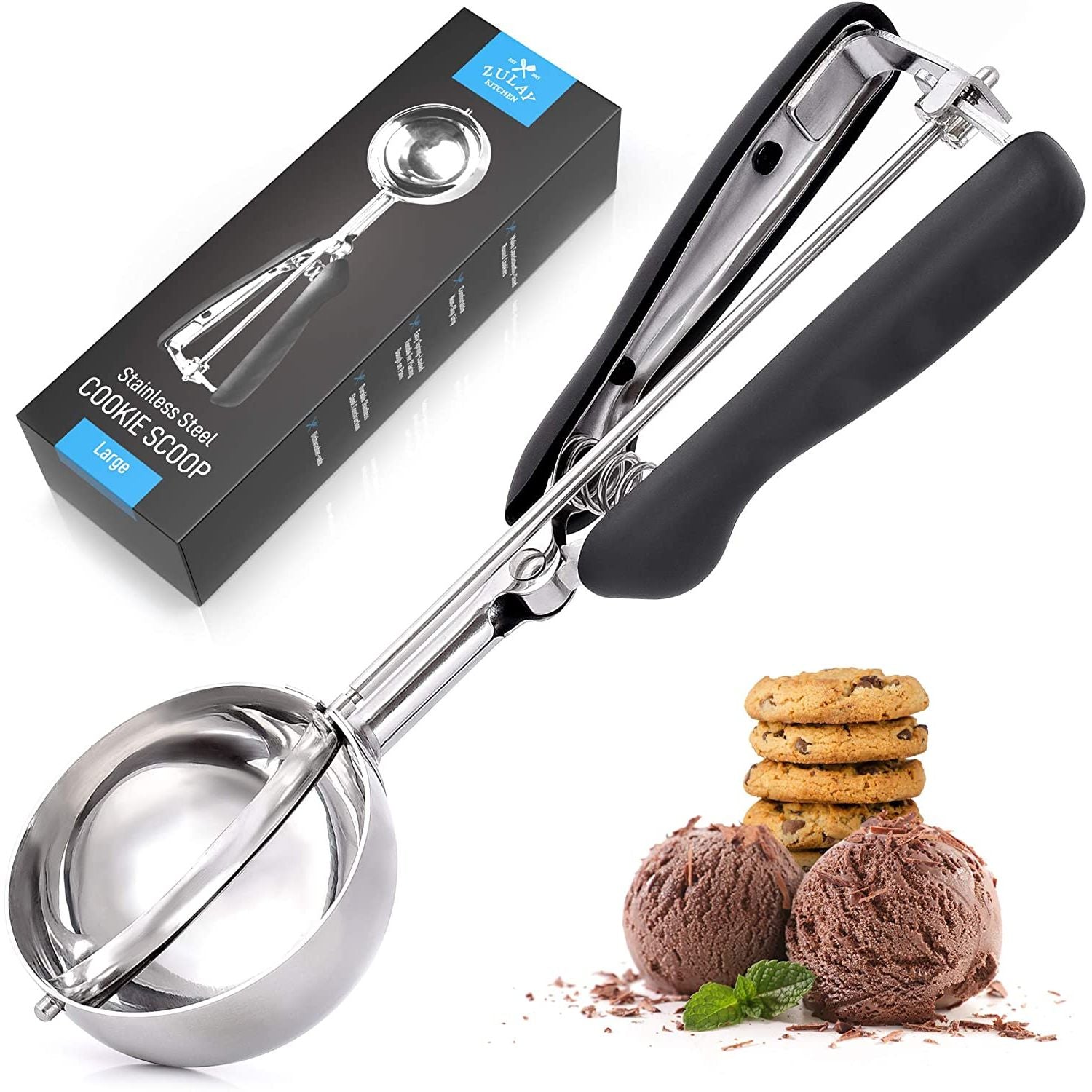 Ice Cream Scoop Set, Cookie Scoop Set, Multiple Size Large-Medium-Small  Size,Stainless Steel Cupcake Scoop for Cookies, Ice Cream, Cupcakes,  Meatballs 